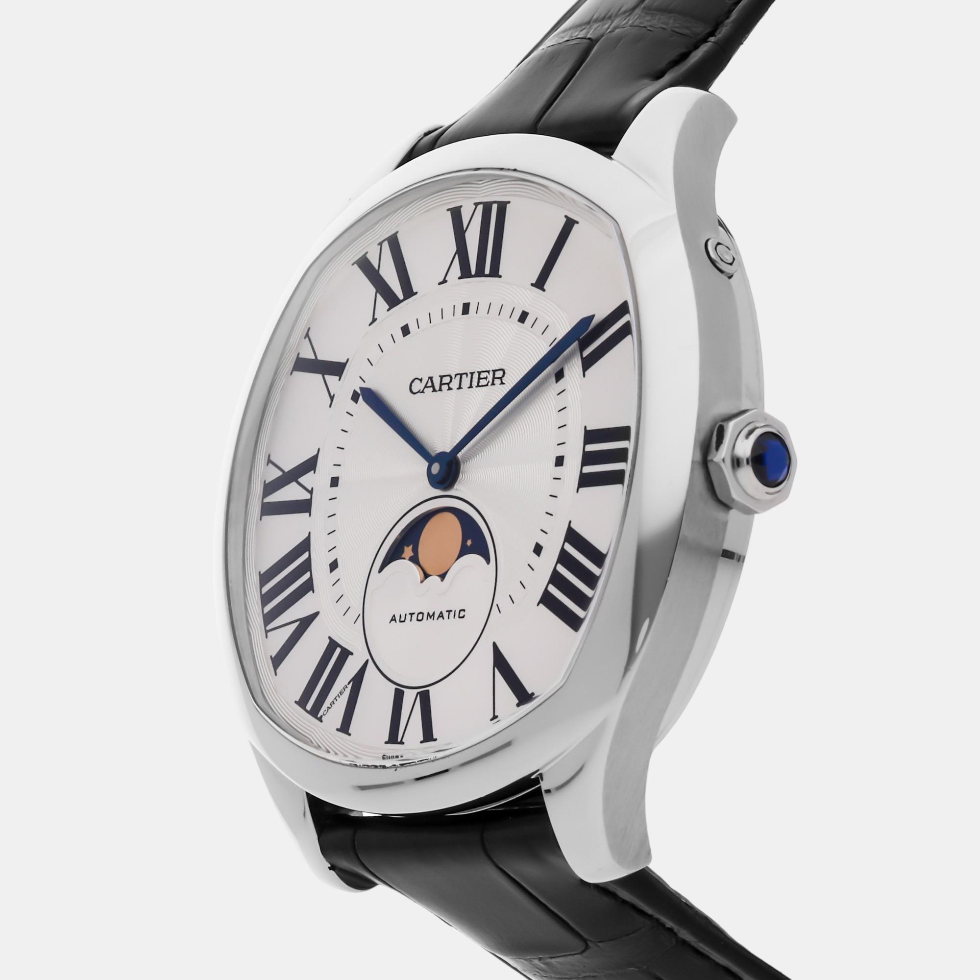 

Cartier Silver Stainless Steel Drive de Cartier WSNM0008 Automatic Men's Wristwatch 40 mm
