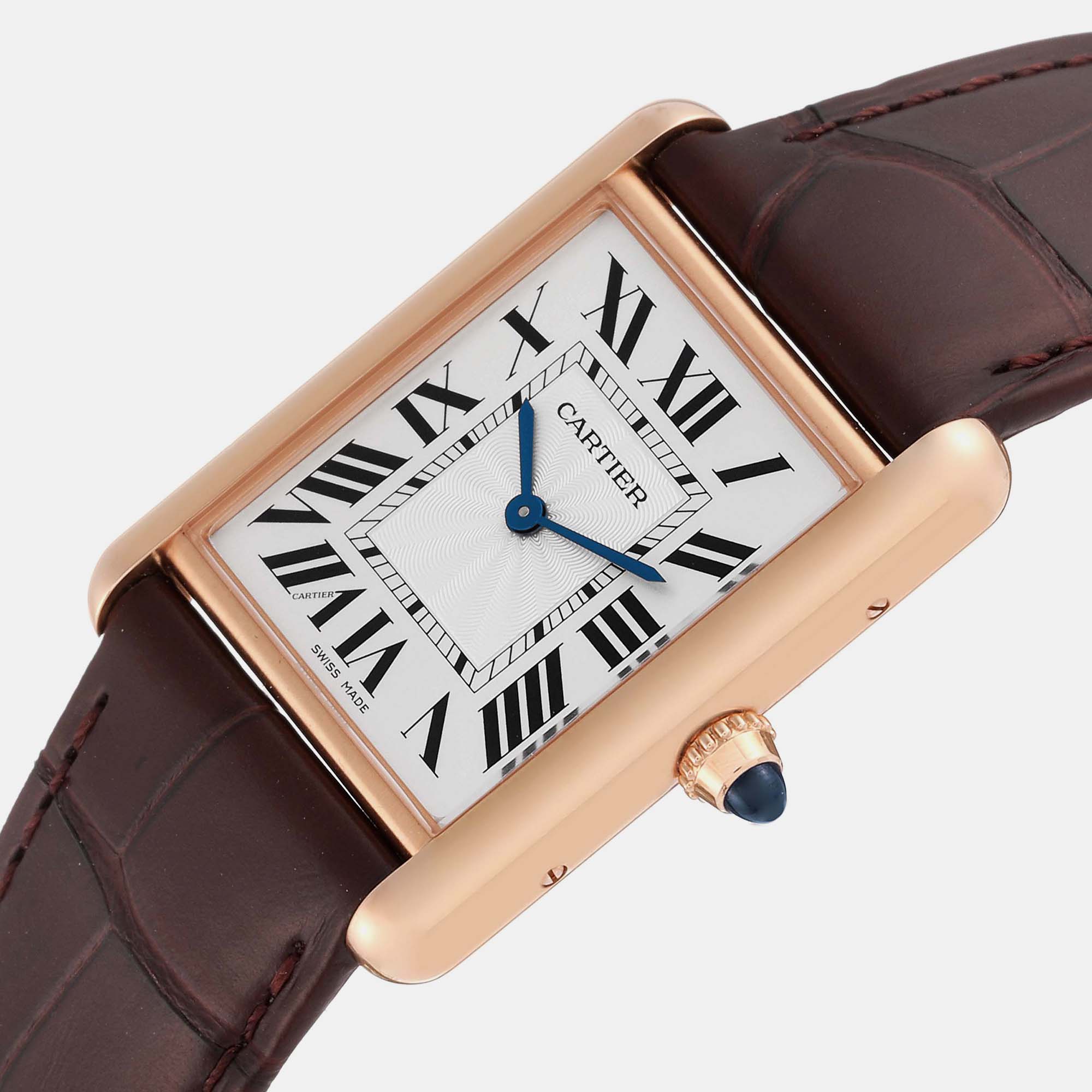 

Cartier Tank Louis Rose Gold Mechanical Mens Watch WGTA0011 25 mm x 33 mm, Silver