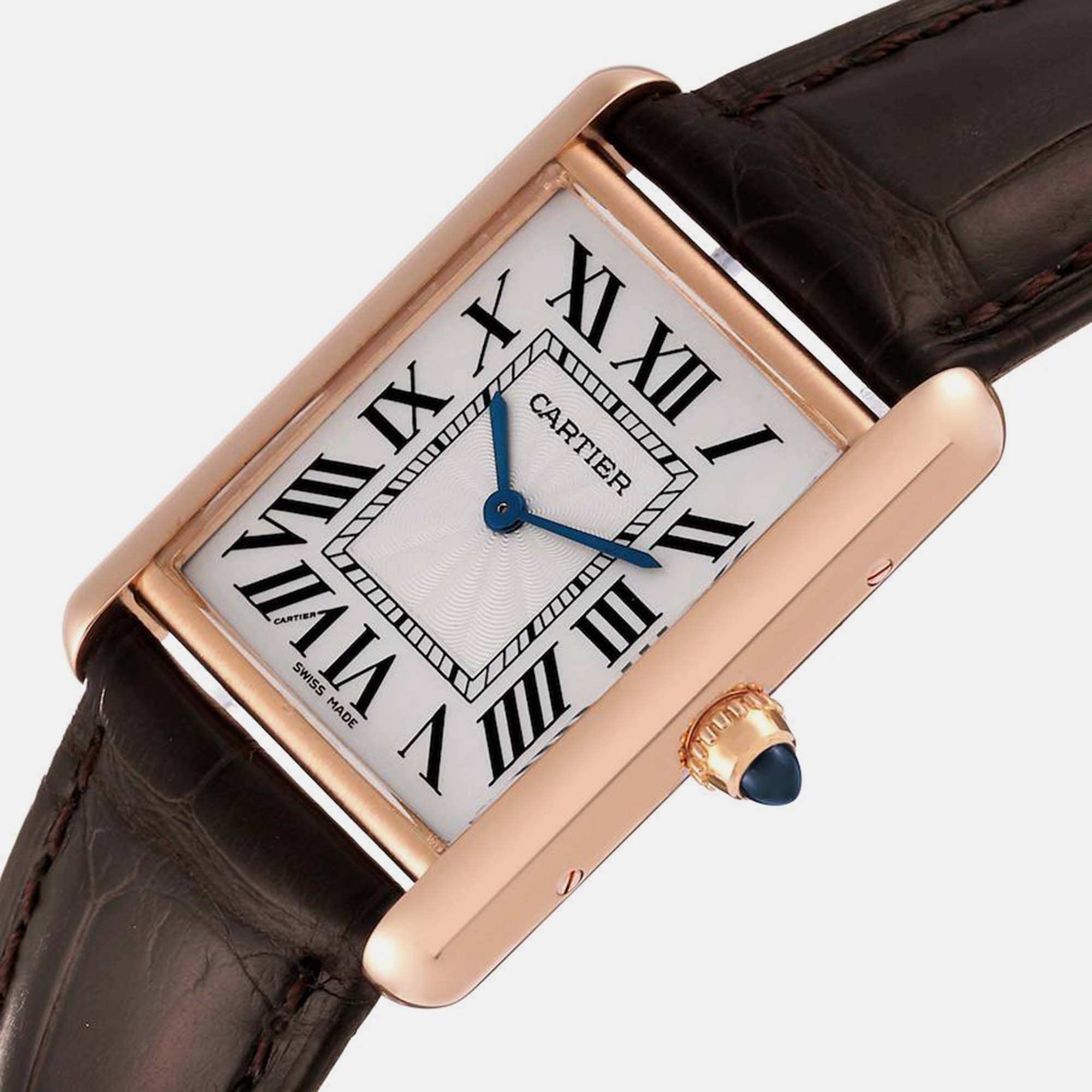 

Cartier Tank Louis Rose Gold Mechanical Mens Watch WGTA0011 25 mm x 33 mm, Silver