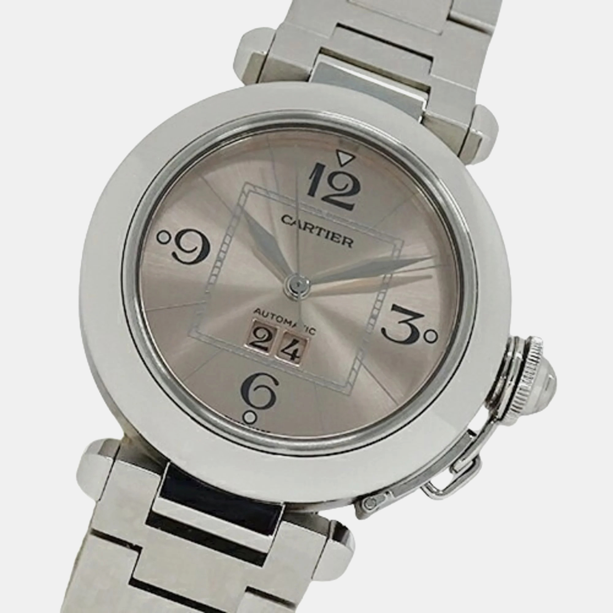 

Cartier Pink Stainless Steel Pasha C de Cartier W31058M7 Automatic Men's Wristwatch 35 mm