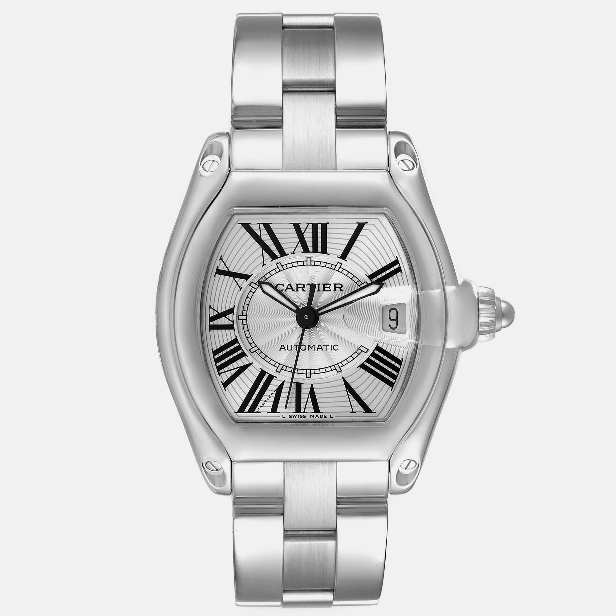 

Cartier Roadster Large Silver Dial Steel Mens Watch W62025V3