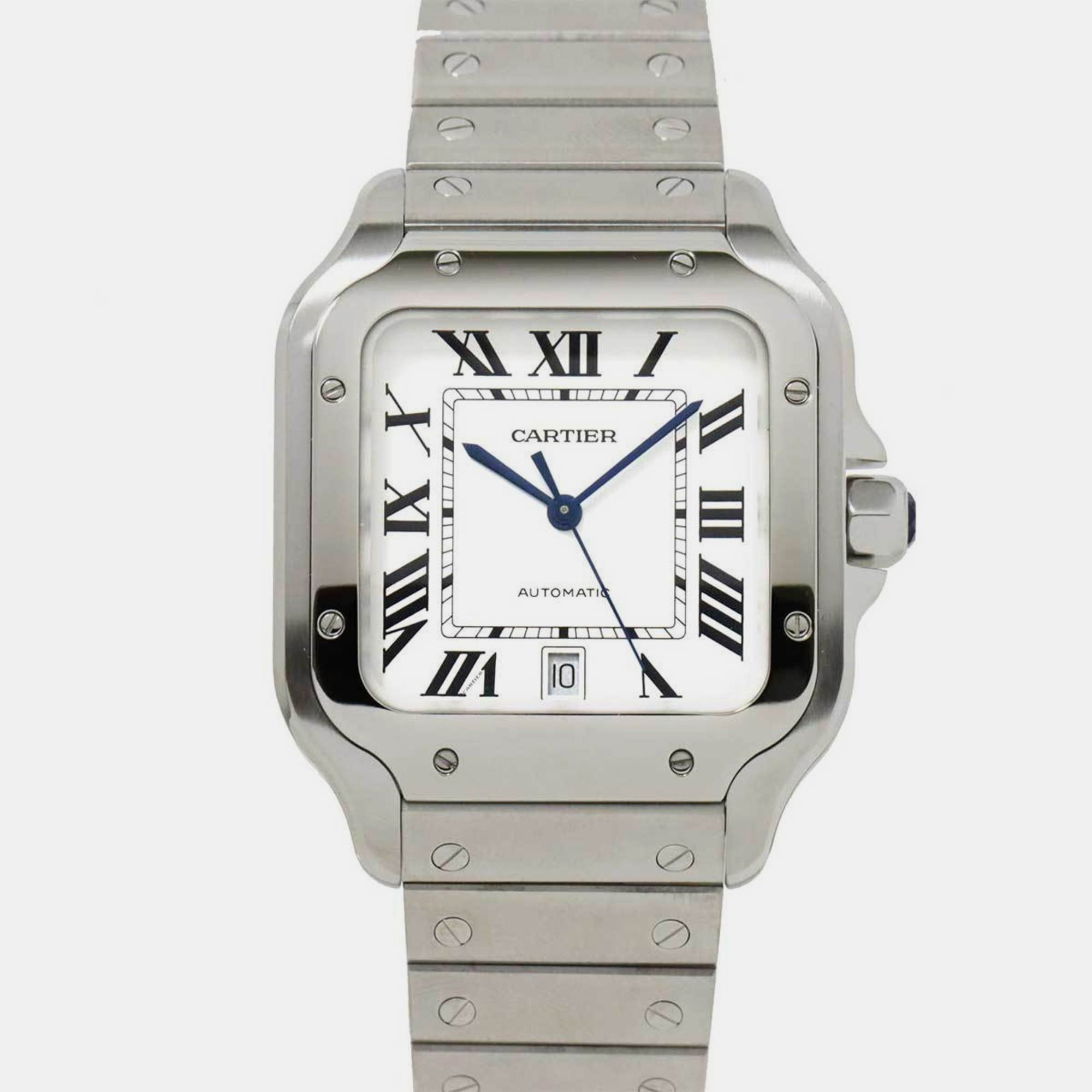 

Cartier Silver Stainless steel Santos de Cartier WSSA0009 Men's Watch