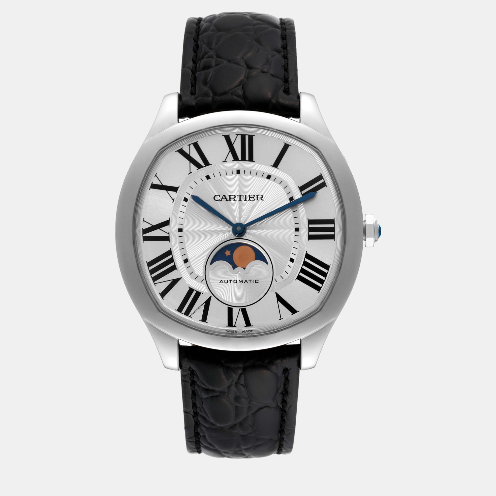 

Cartier Drive Silver Dial Moonphase Steel Men's Watch