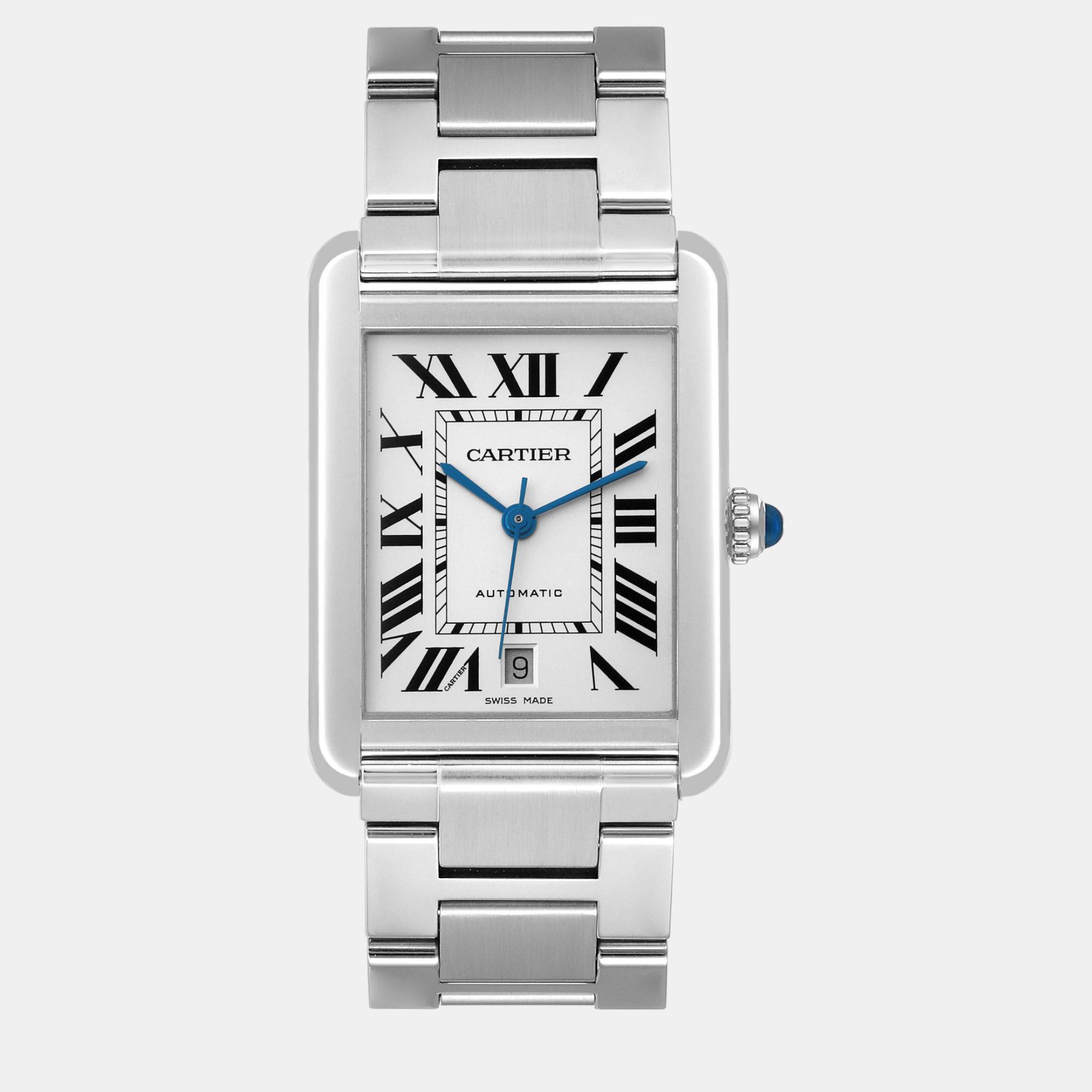 

Cartier Tank Solo XL Silver Dial Automatic Steel Men's Watch 31 mm