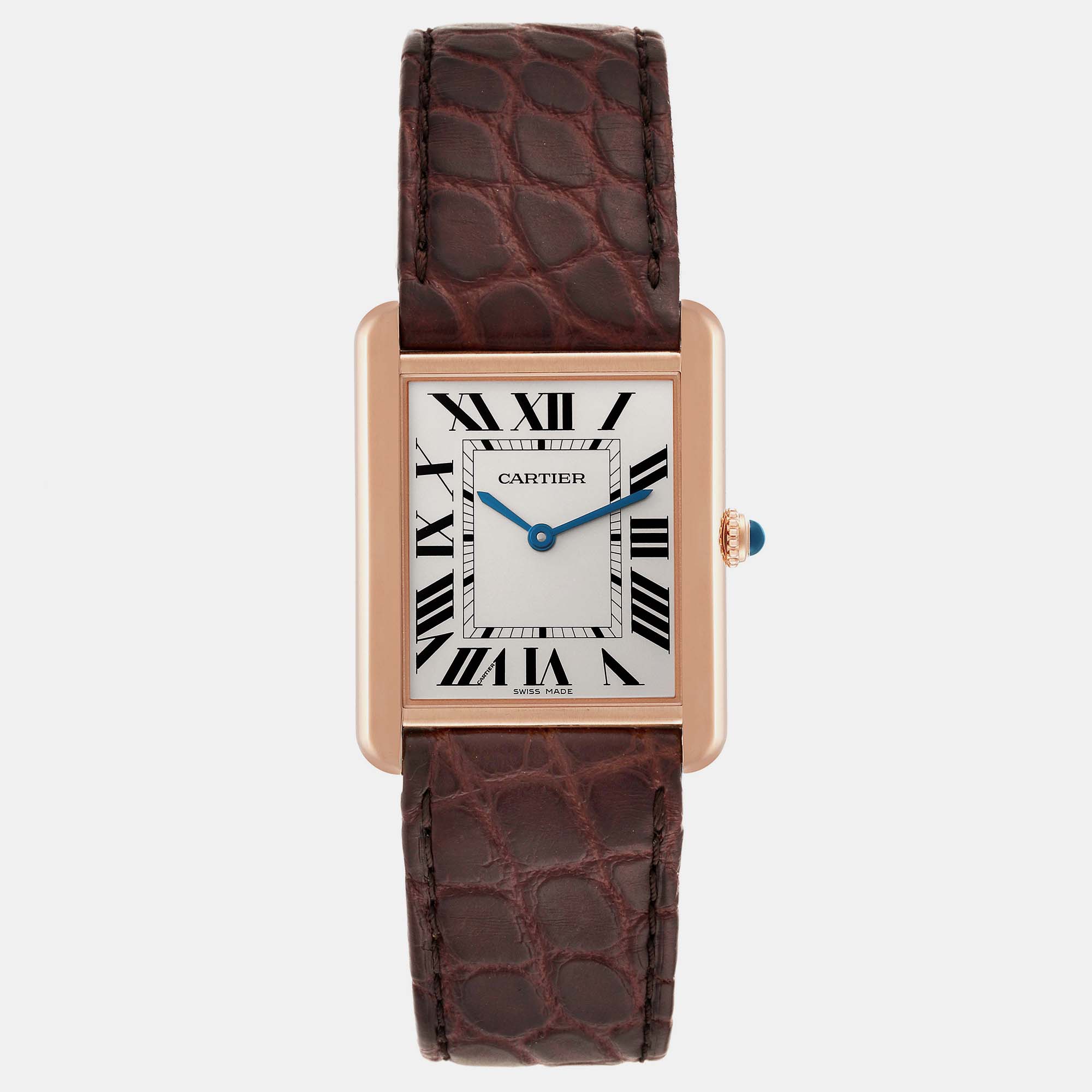 

Cartier Tank Solo Large Rose Gold Steel Men's Watch 27 mm, Silver