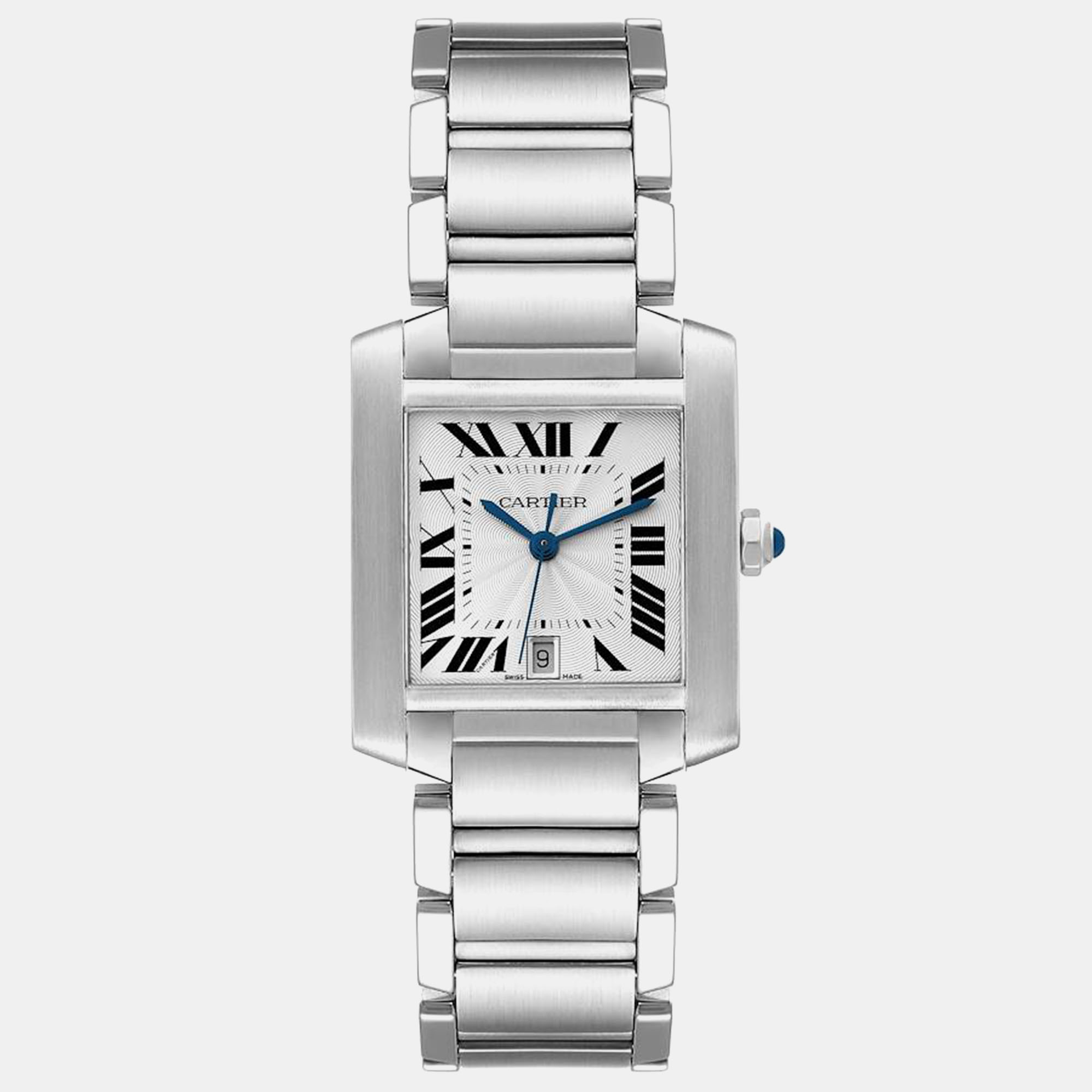 

Cartier Tank Francaise Large Automatic Steel Men's Watch 28 mm, Silver