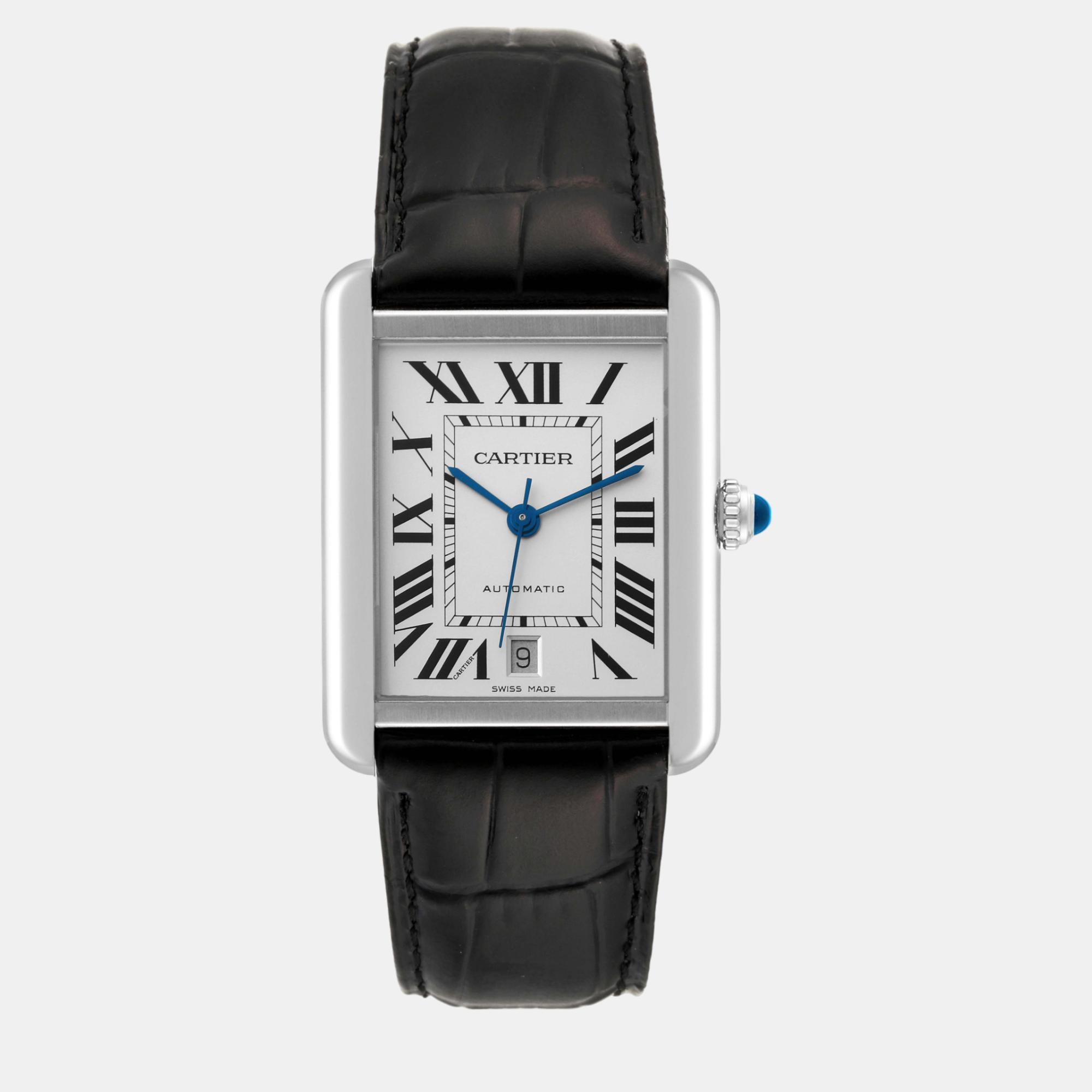 

Cartier Tank Solo XL Automatic Silver Dial Steel Mens Watch W5200027