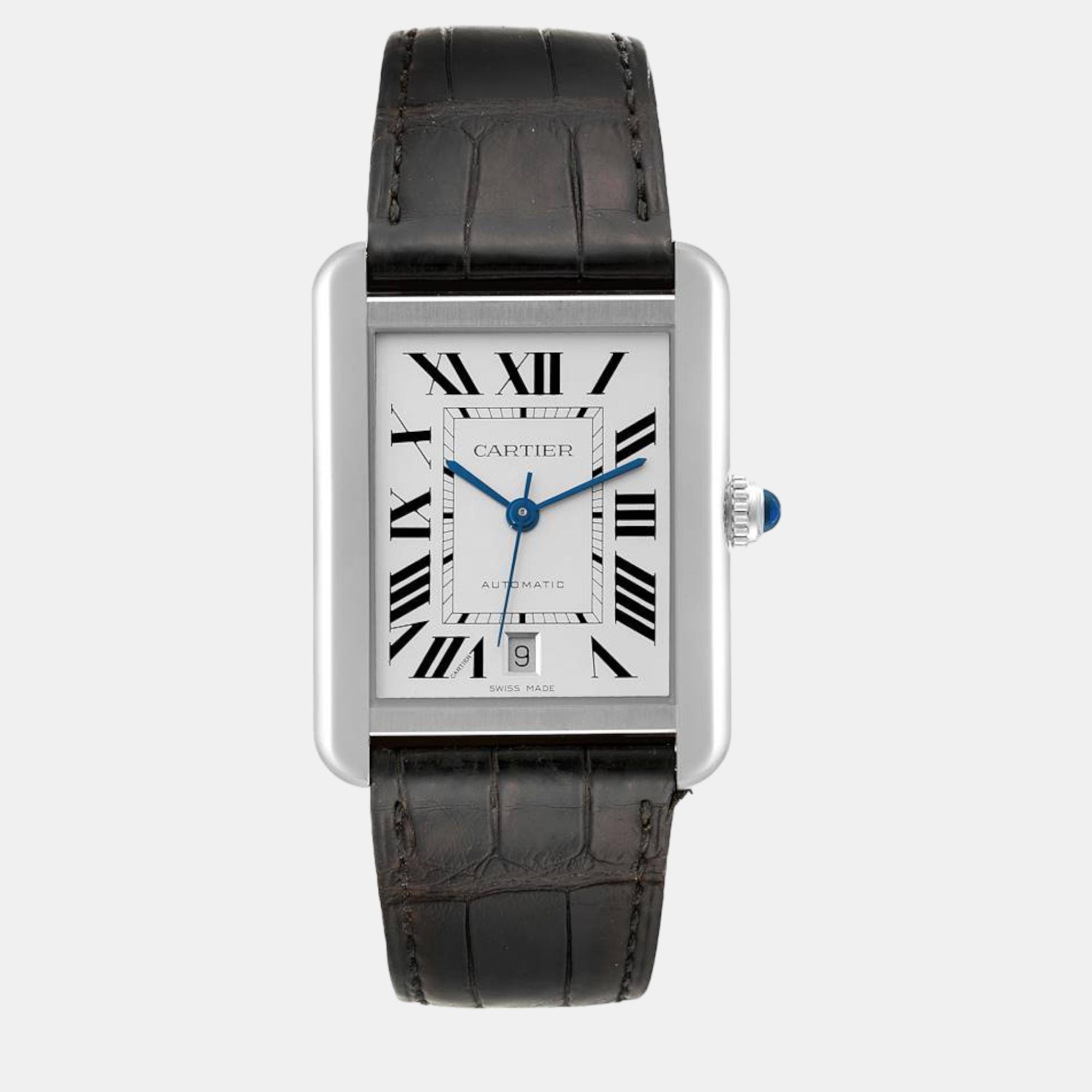 

Cartier Tank Solo XL Automatic Stainless Steel Men's Watch 31 mm, Silver