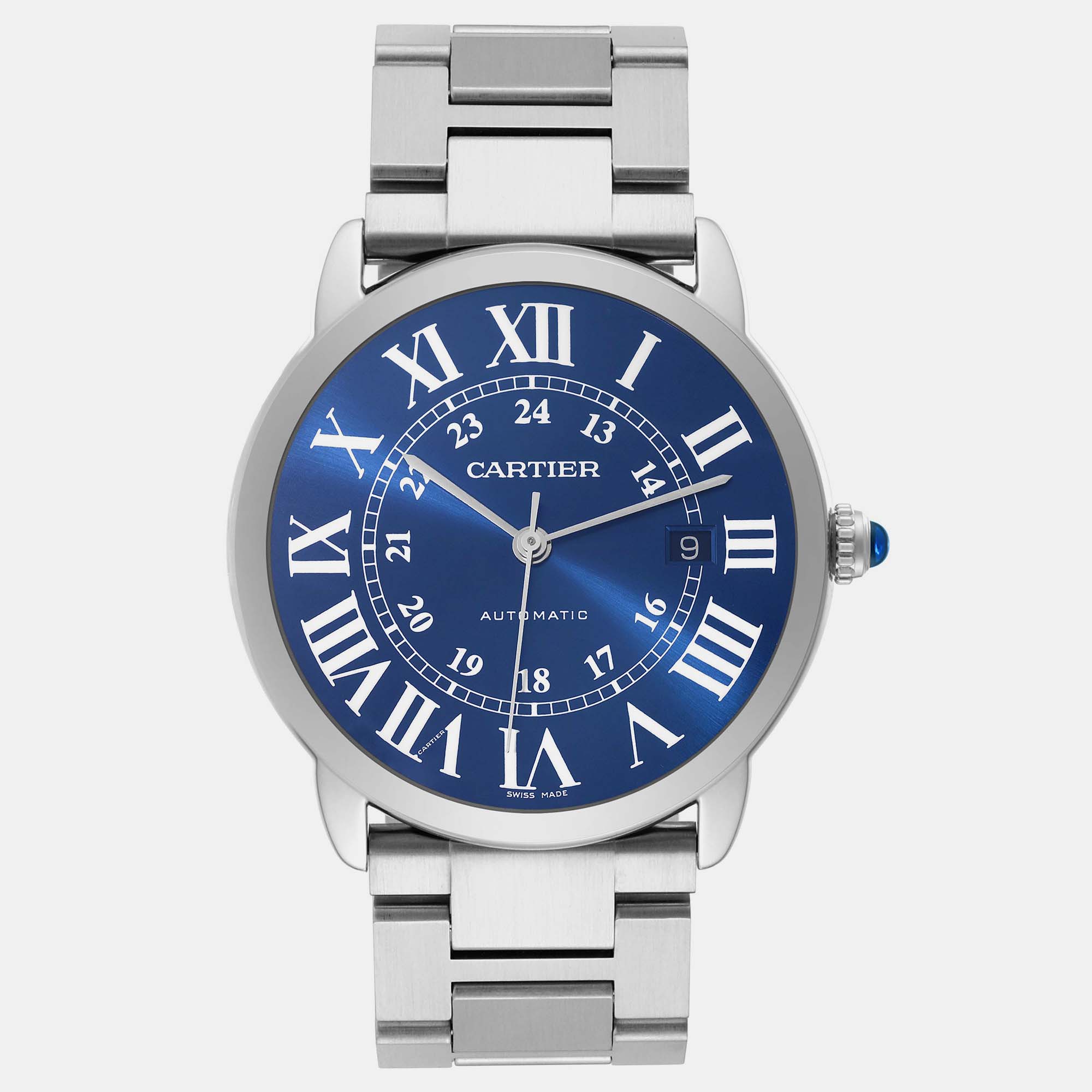 

Cartier Ronde Solo XL Blue Dial Automatic Steel Men's Watch WSRN0023 42 mm