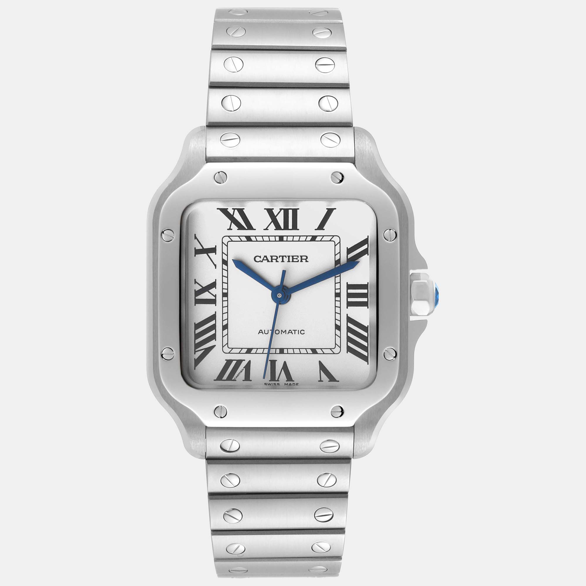 

Cartier Santos Silver Dial Medium Steel Men's Watch WSSA0029