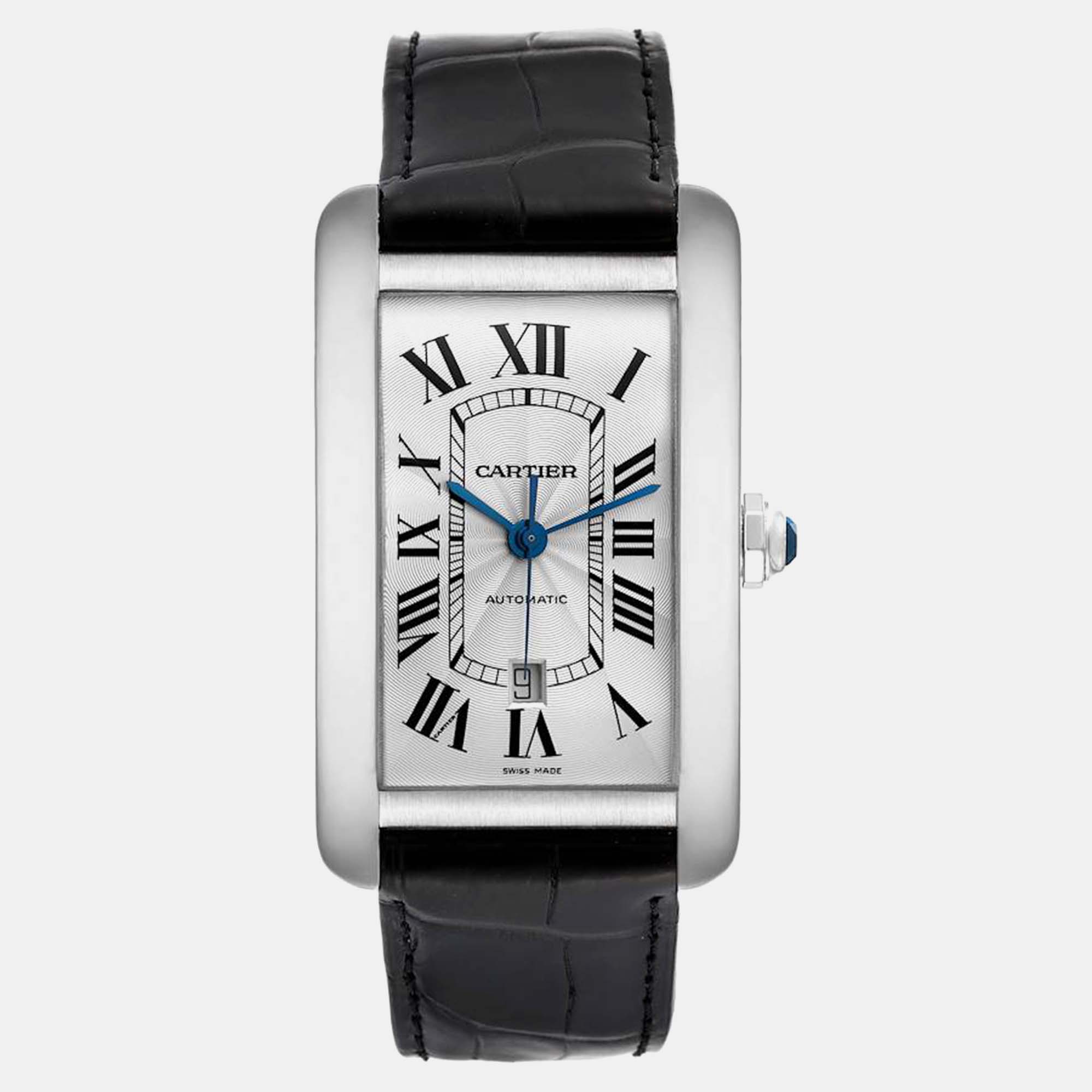 

Cartier Tank Americaine XL White Gold Men's Watch W2609956 31 x 52 mm, Silver