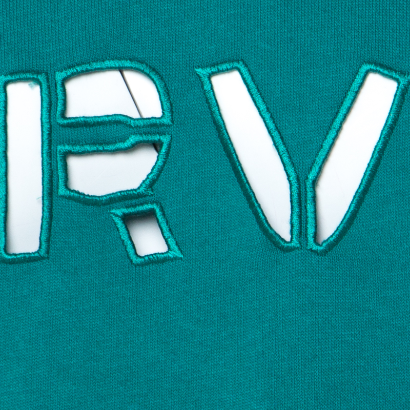 Pre-owned Carven Teal Green Cotton Cutout Detail Sweatshirt L