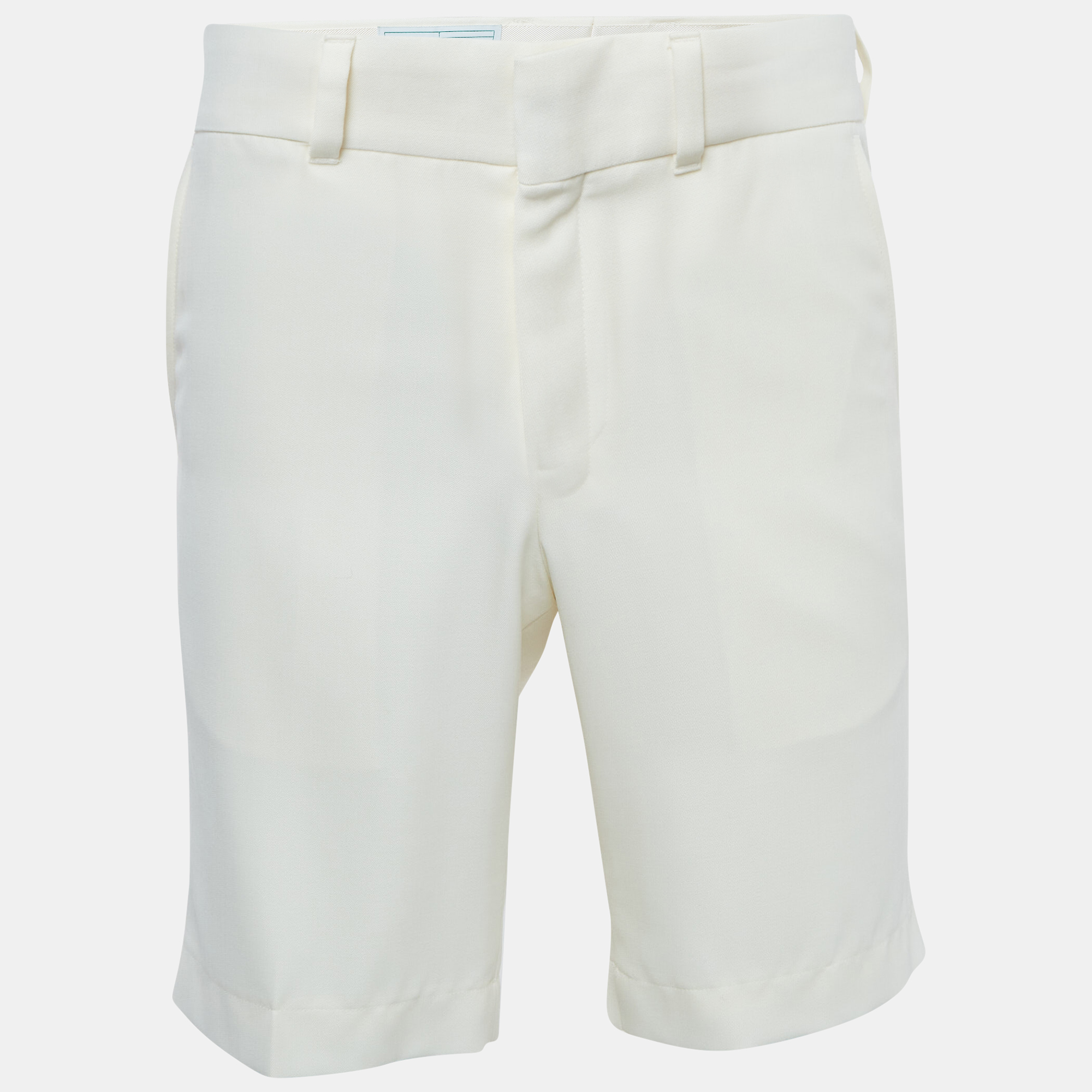 

Casablanca White Wool Gabardine Bermuda Shorts M