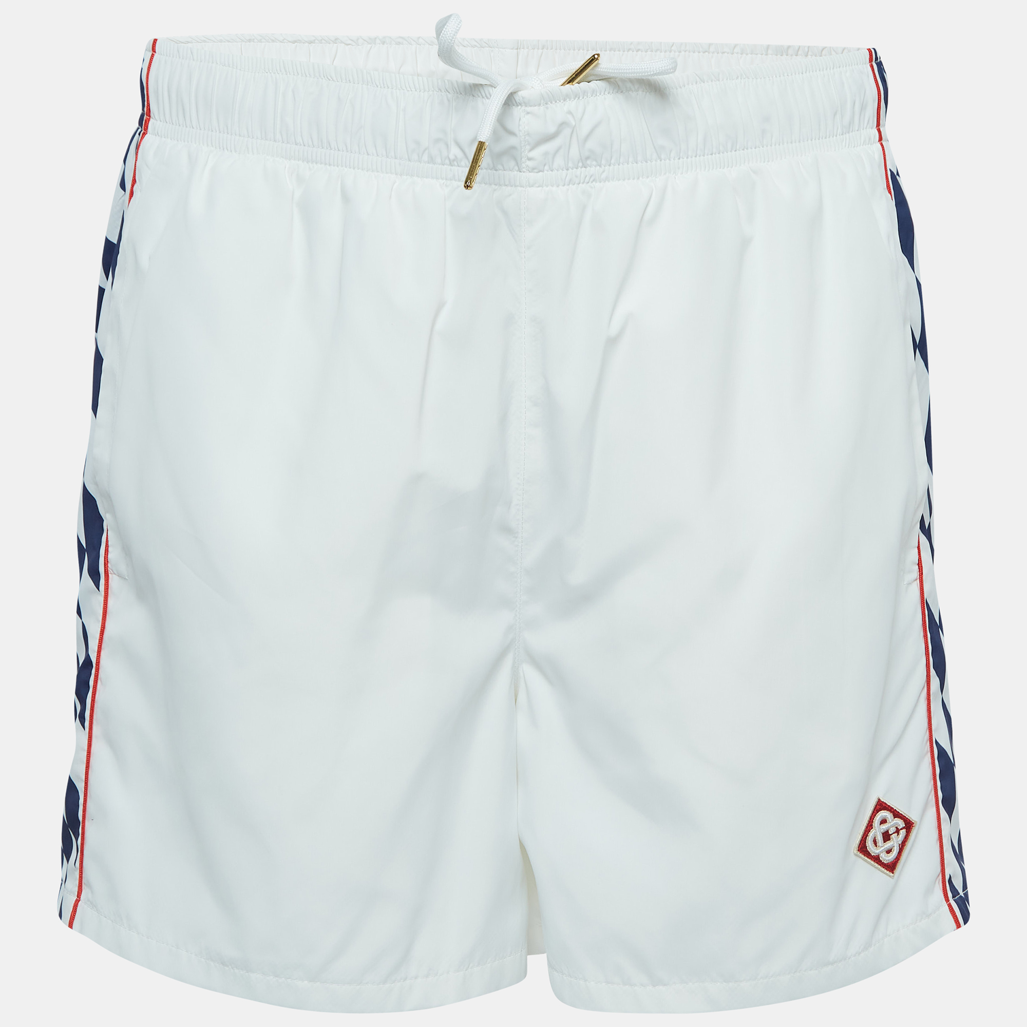

Casablanca White Printed Synthetic Track Shorts L