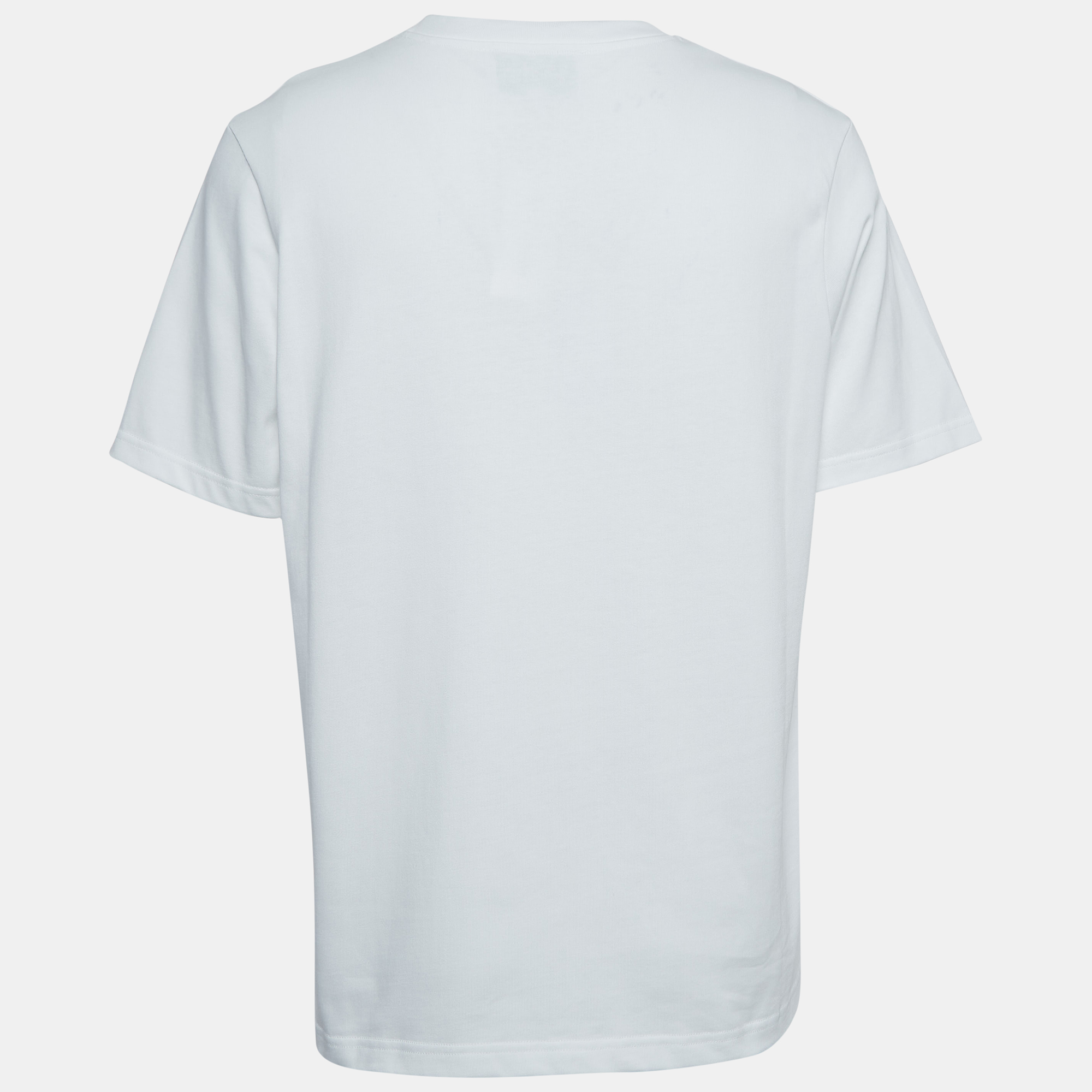 

Casablanca White Floral Logo Print Cotton T-Shirt