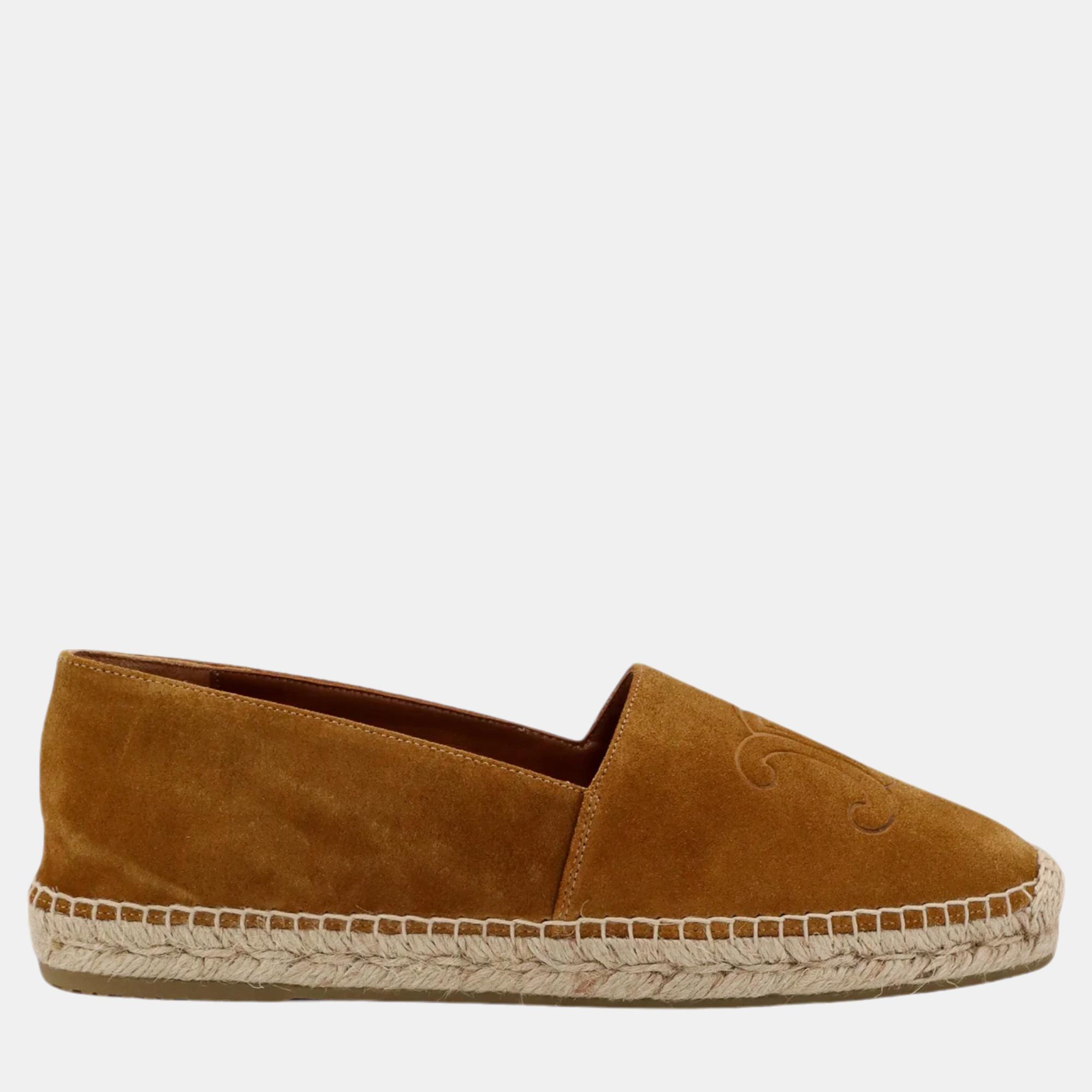 

Celine Brown Suede Espadrillas Loafers EU