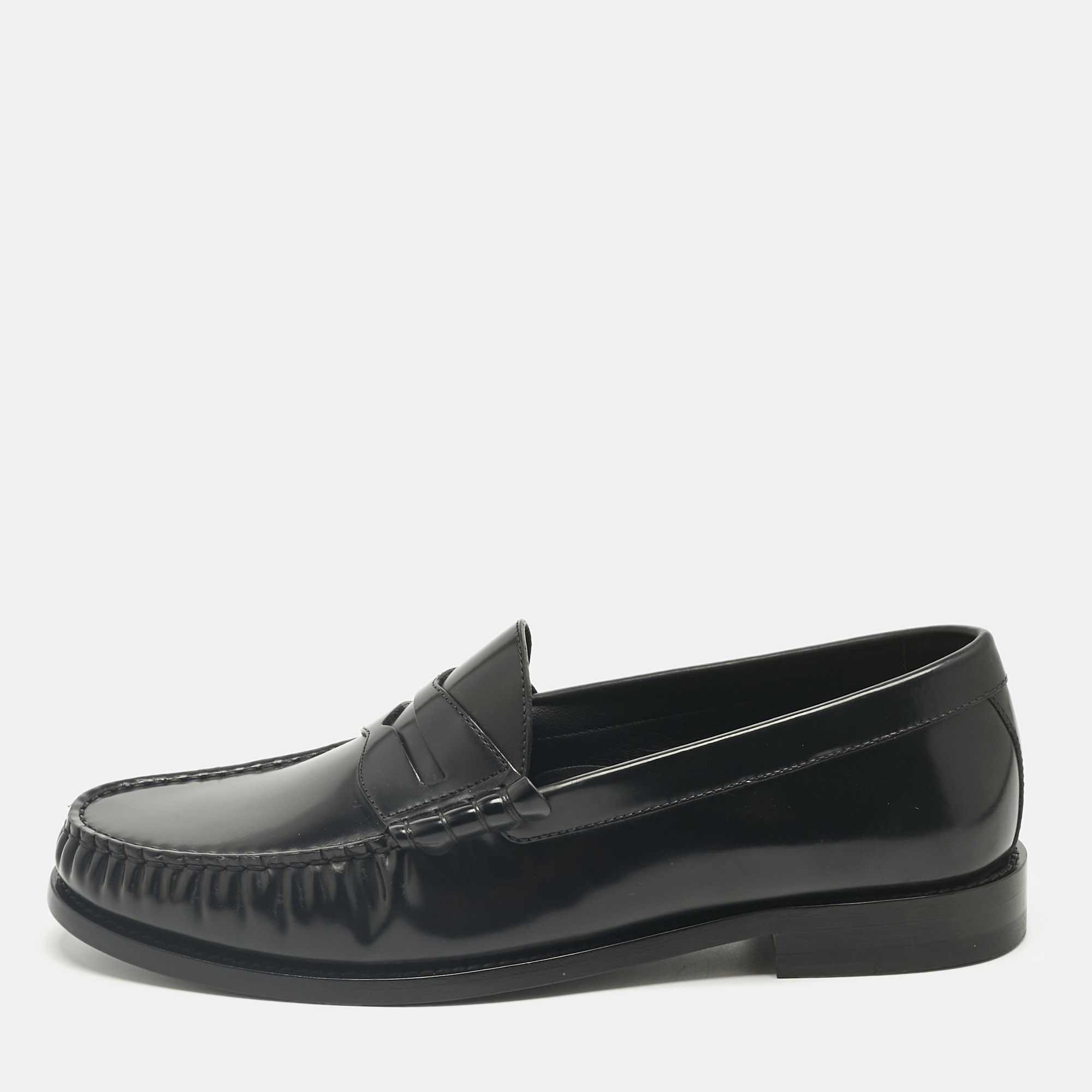 

Celine Black Leather Penny Loafers Size