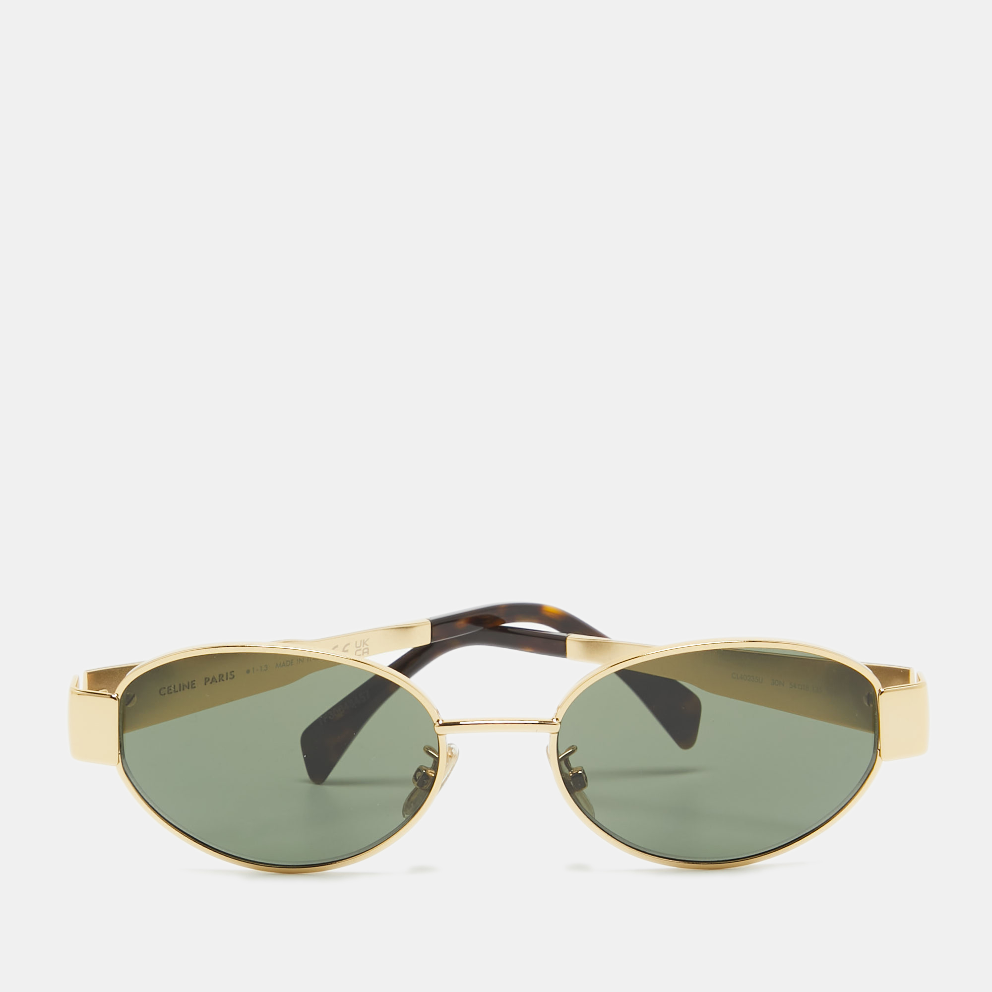 

Celine Gold/Green CL40235U Triomphe Oval Sunglasses