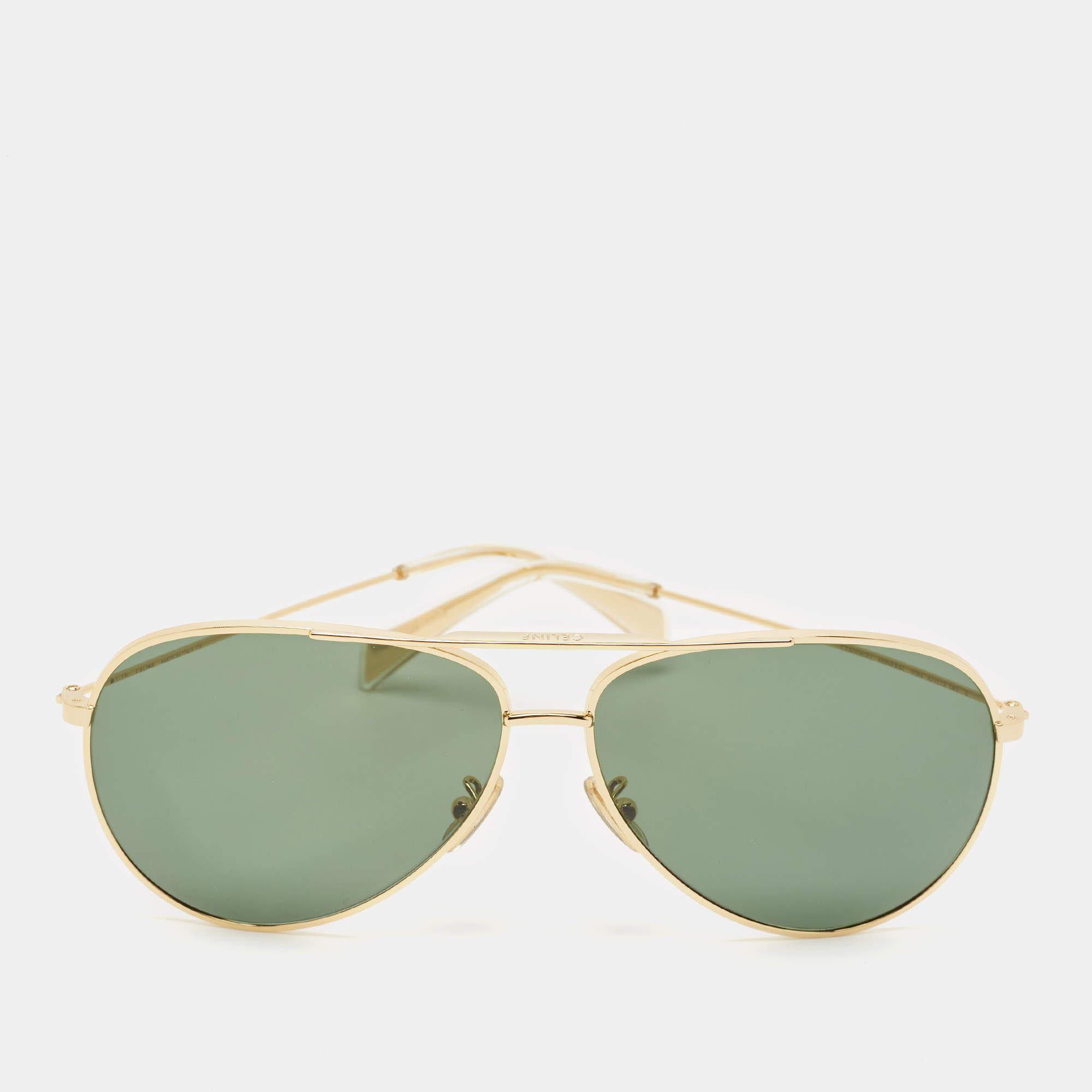 

Celine Green/Gold Tone CL40062U Aviator Sunglasses