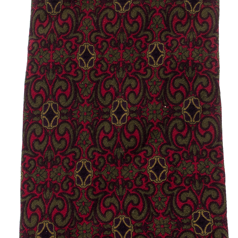 Pre-owned Celine Vintage Multicolor Paisley Printed Silk Tie