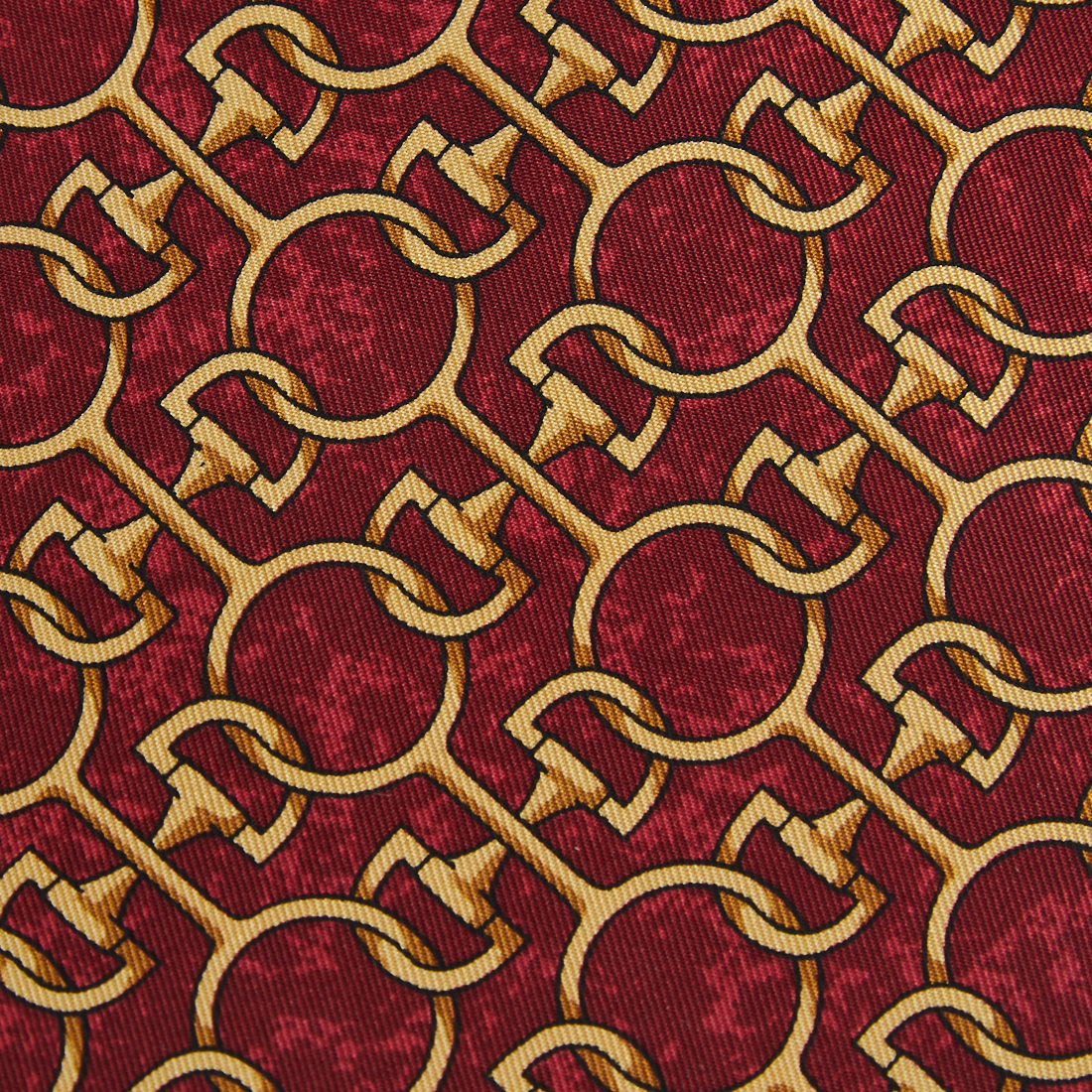 

Celine Red Chain Printed Silk Tie