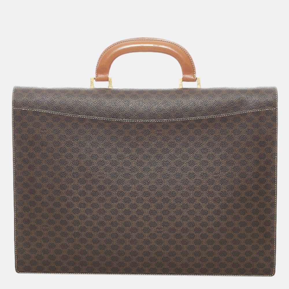 

Celine Brown Macadam Canvas Business Bag