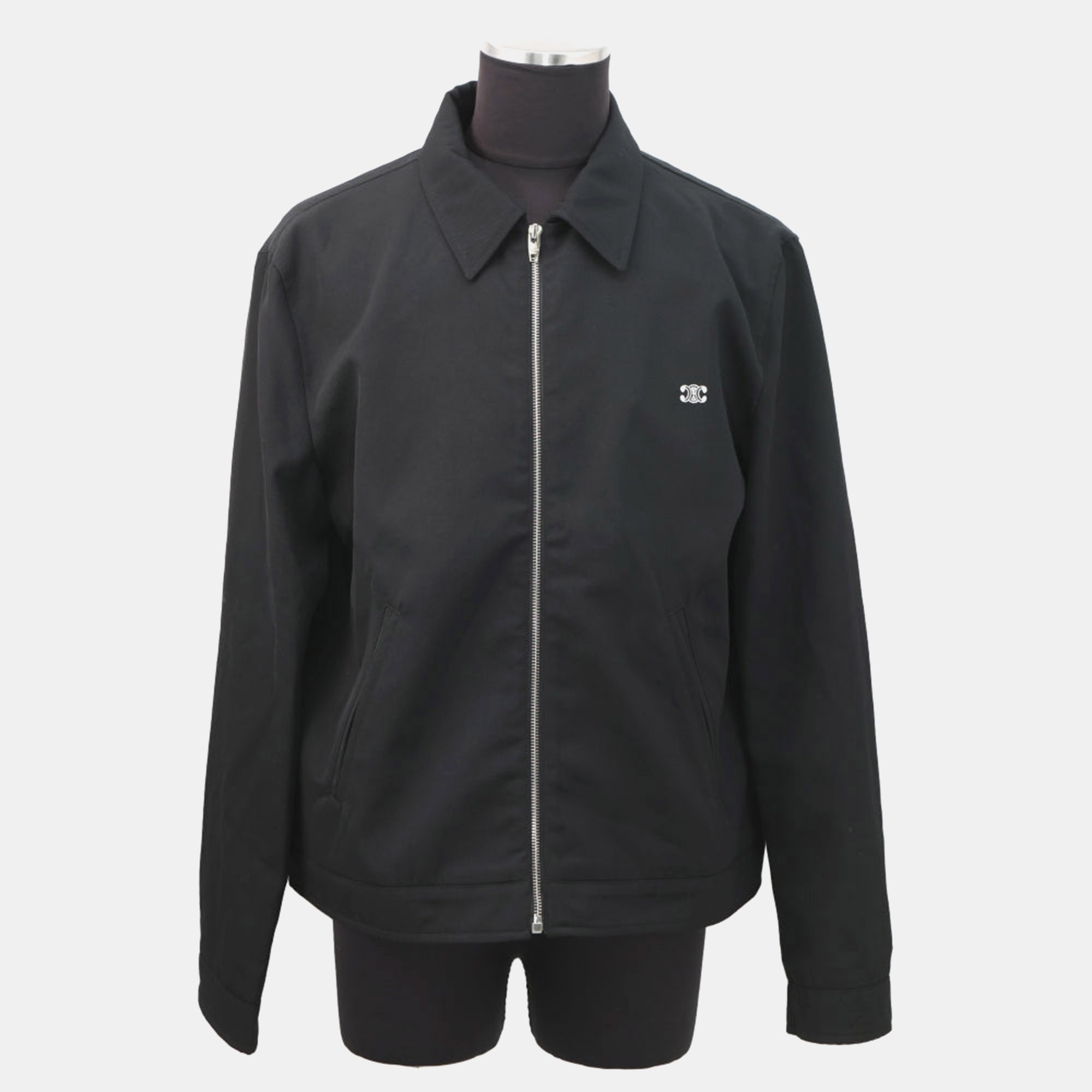 

Celine Zip Up Jacket Size  Black Wool and Nylon XL