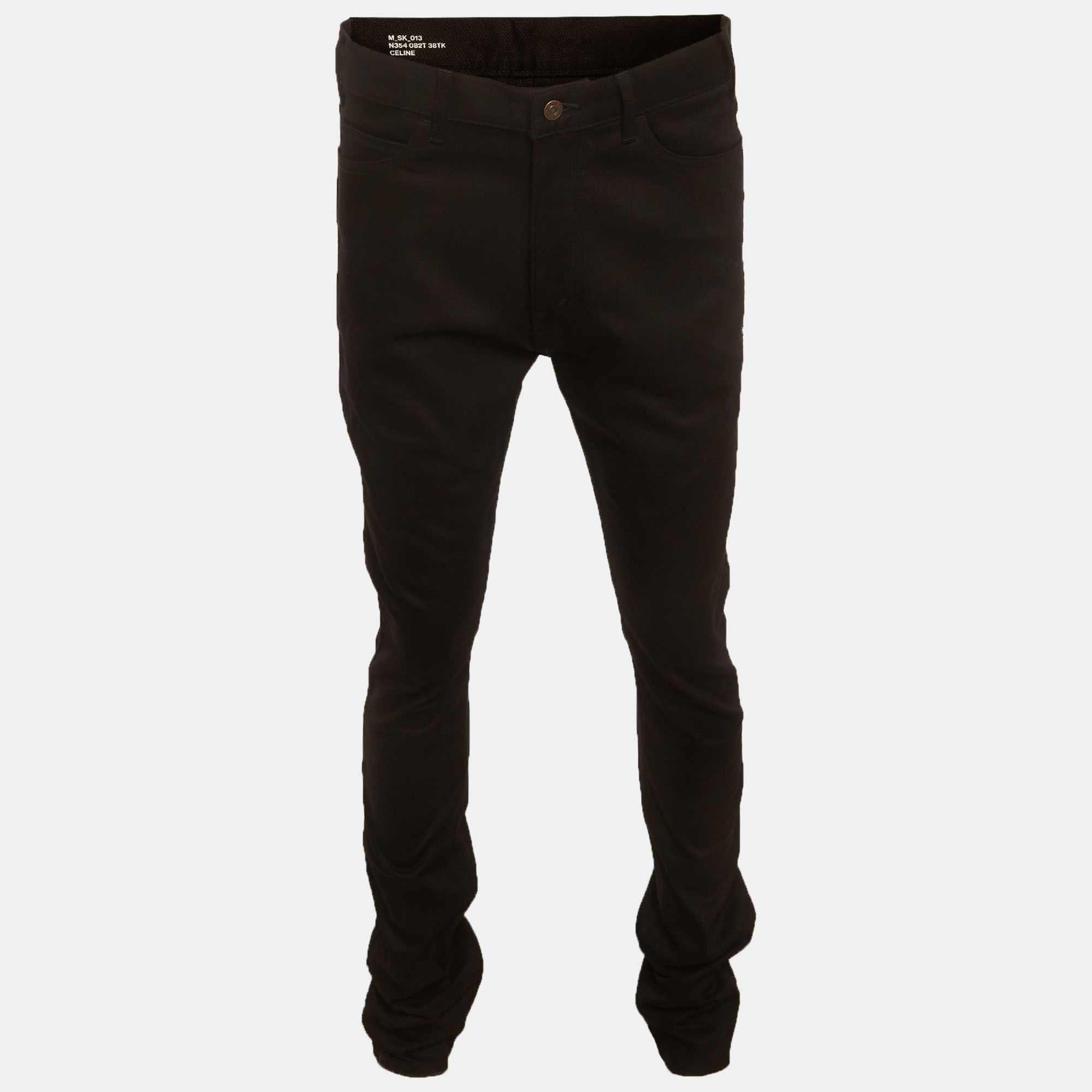 

Celine Black Denim Straight Leg Jeans L/Waist 37"