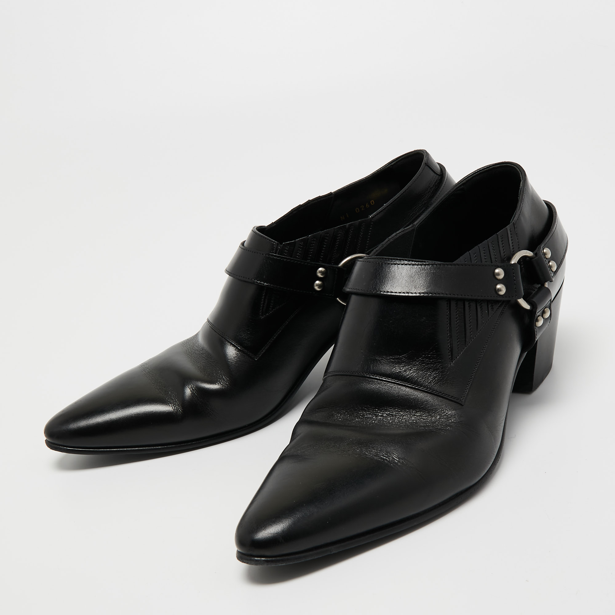 

Celine Black Leather Ankle Length Boots Size