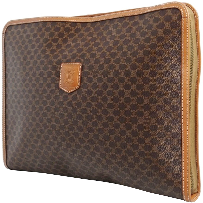 

Celine Brown Macadam Clutch Bag