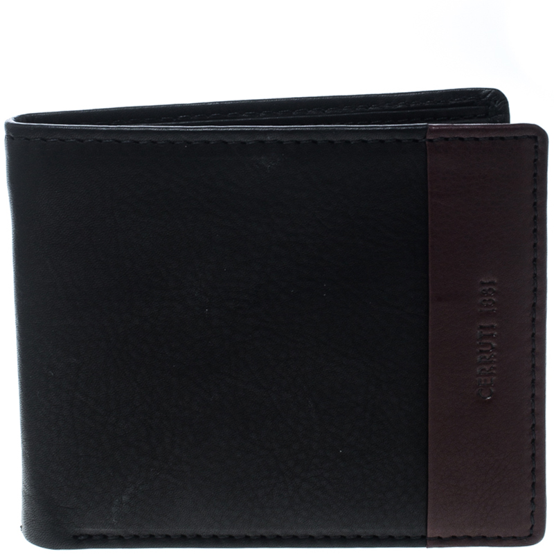 Cerruti 1881 Black/Brown Leather Cerrutis Bifold Wallet