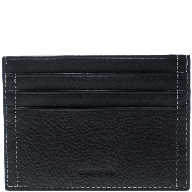 Cerruti 1881 Black Leather Montreal 6CC Card Holder