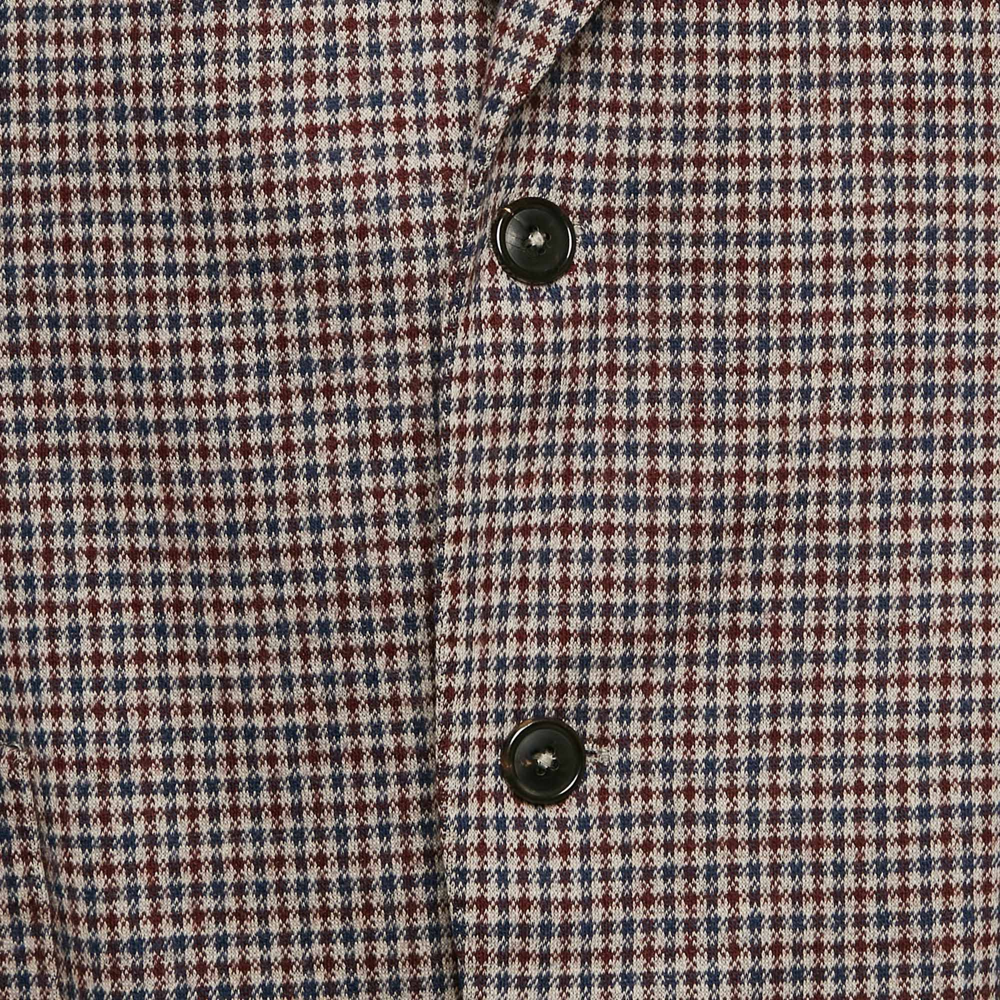 CH Carolina Herrera Multicolor Wool Single Breasted Blazer XXL 
