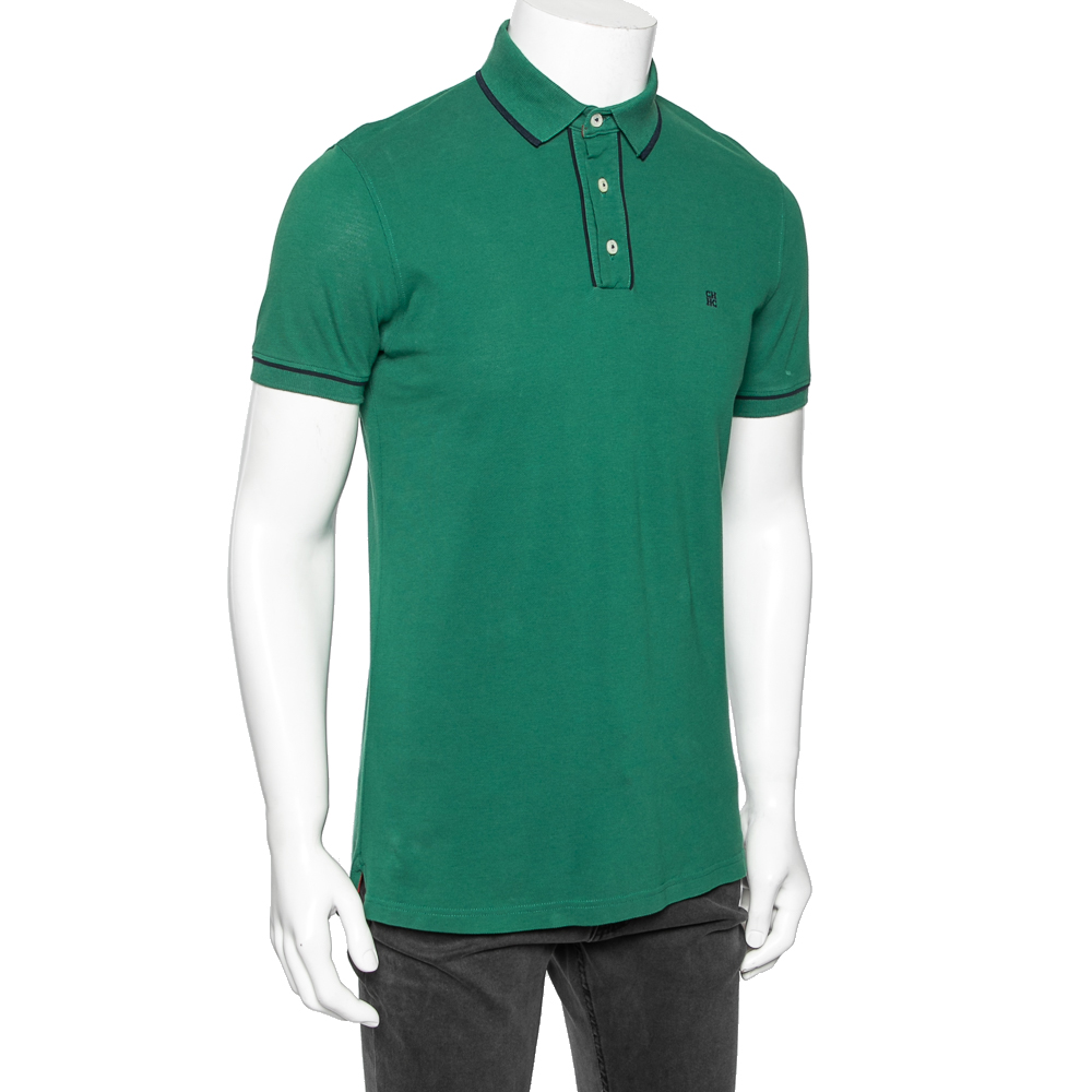 

CH Carolina Herrera Green Cotton Polo T-shirt