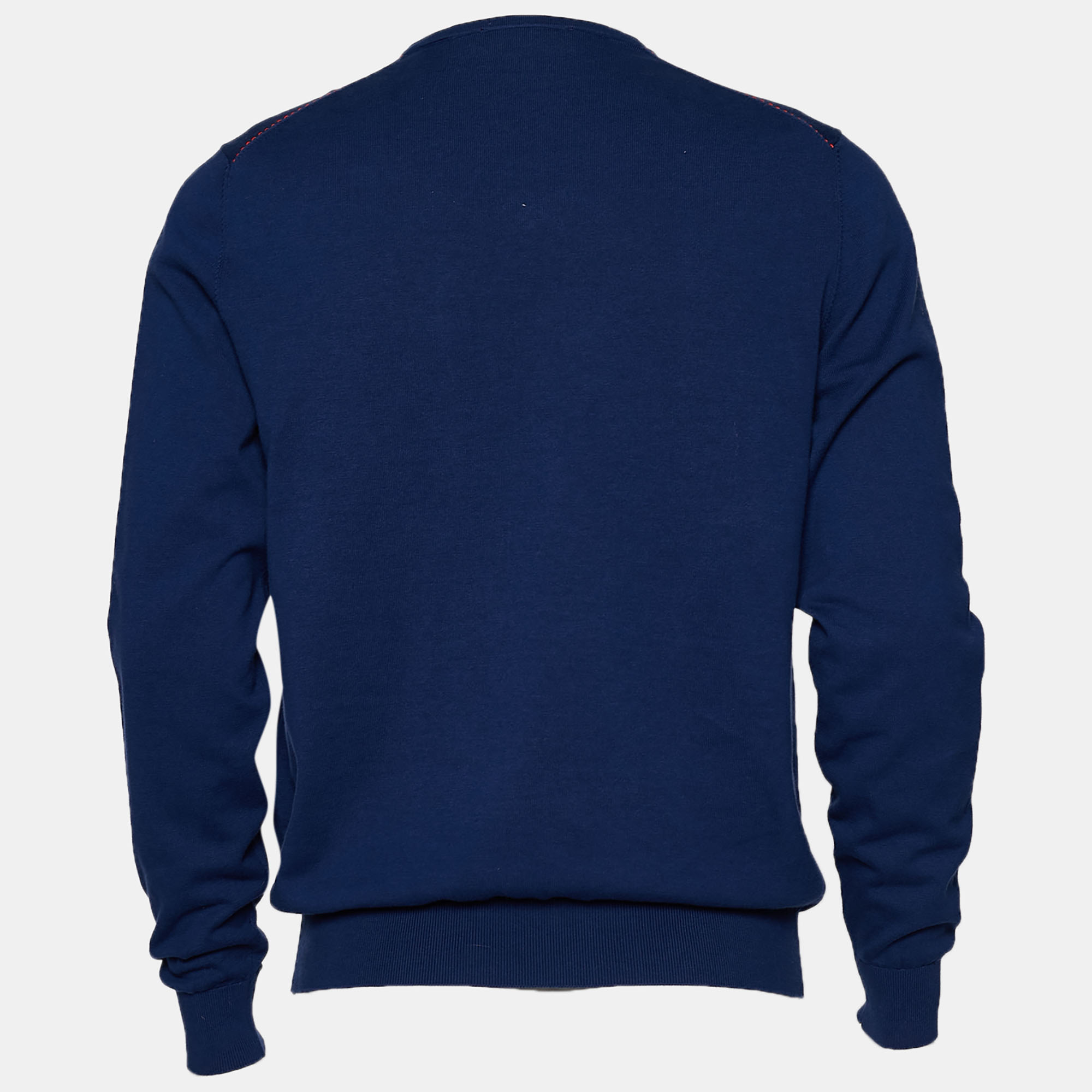 

CH Carolina Herrera Blue Knit V Neck Long Sleeve Sweater