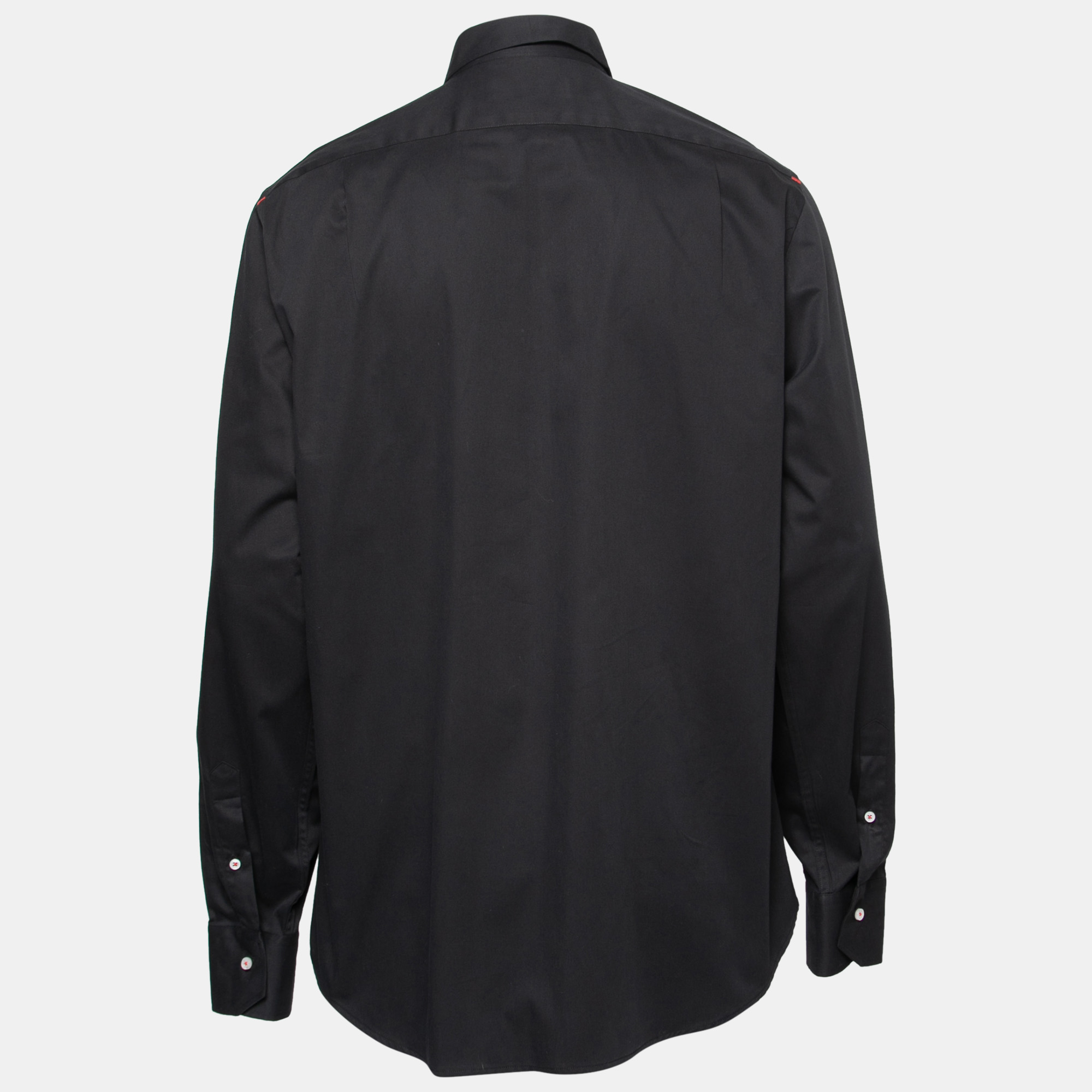 

CH Carolina Herrera Black Cotton Button Front Shirt