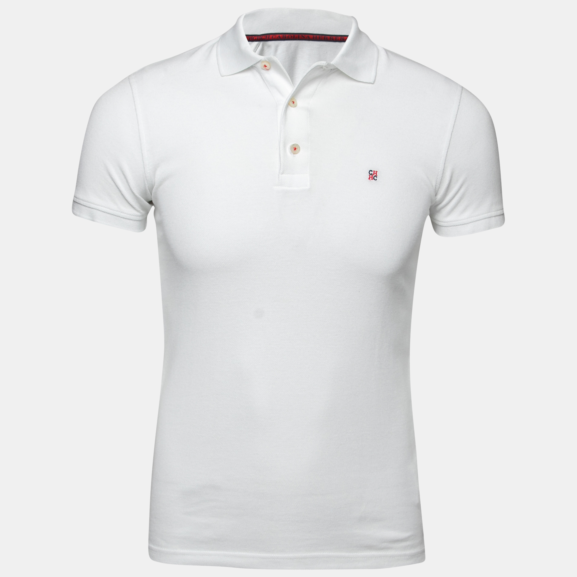 

CH Carolina Herrera White Cotton Pique Short Sleeve Polo T-Shirt