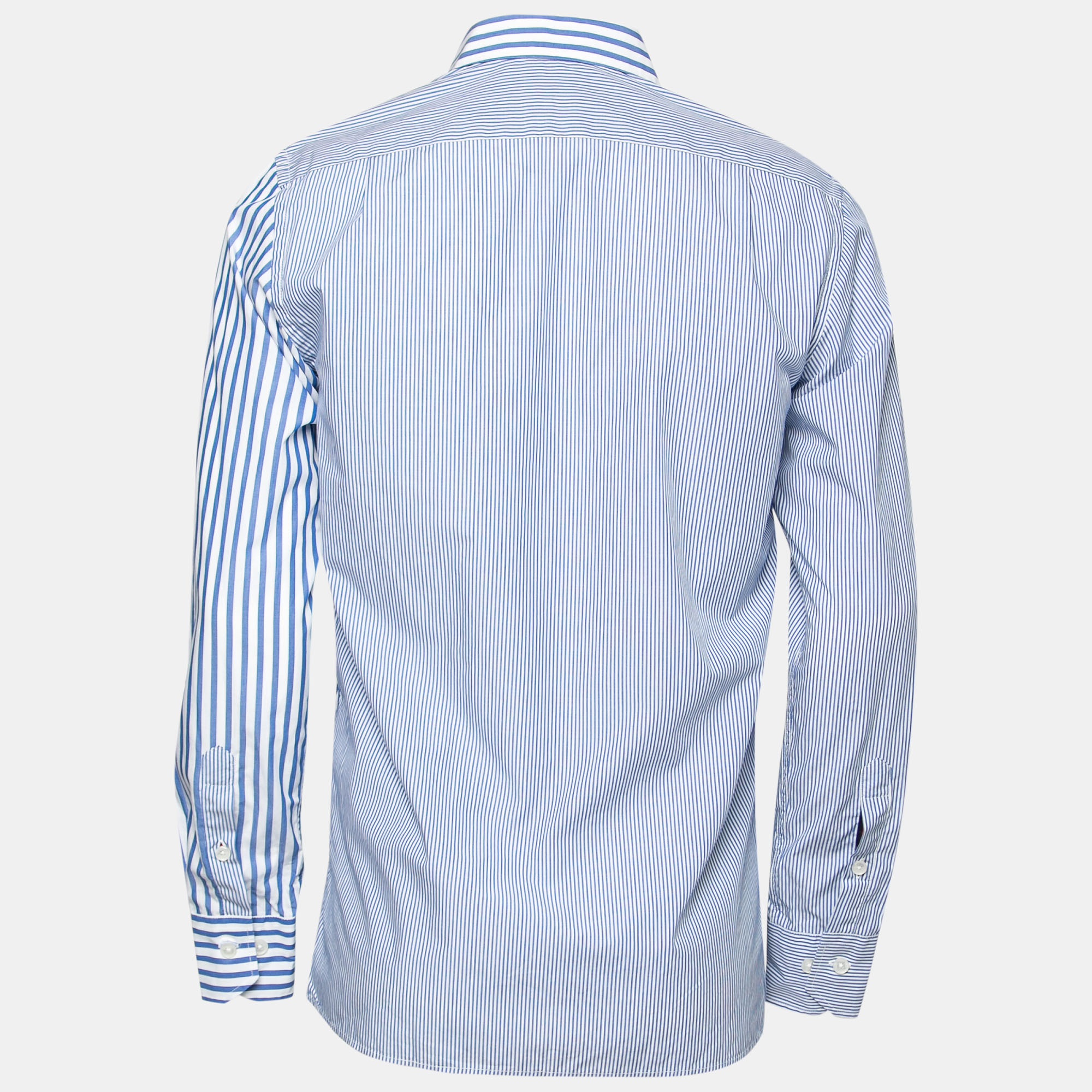 

CH Carolina Herrera Blue Striped Cotton Button-Down Shirt