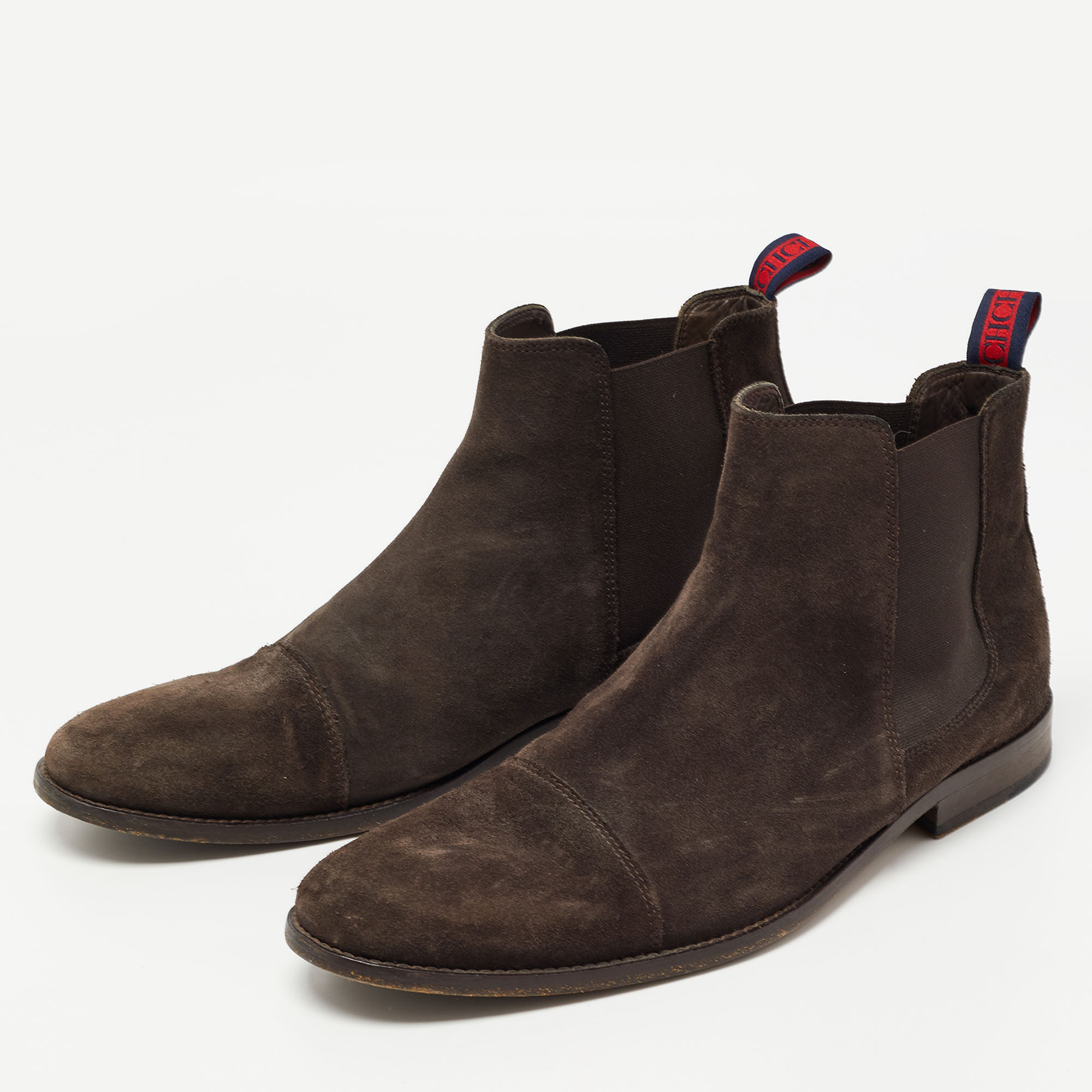 

CH Carolina Herrera Dark Brown Suede Ankle Boots Size