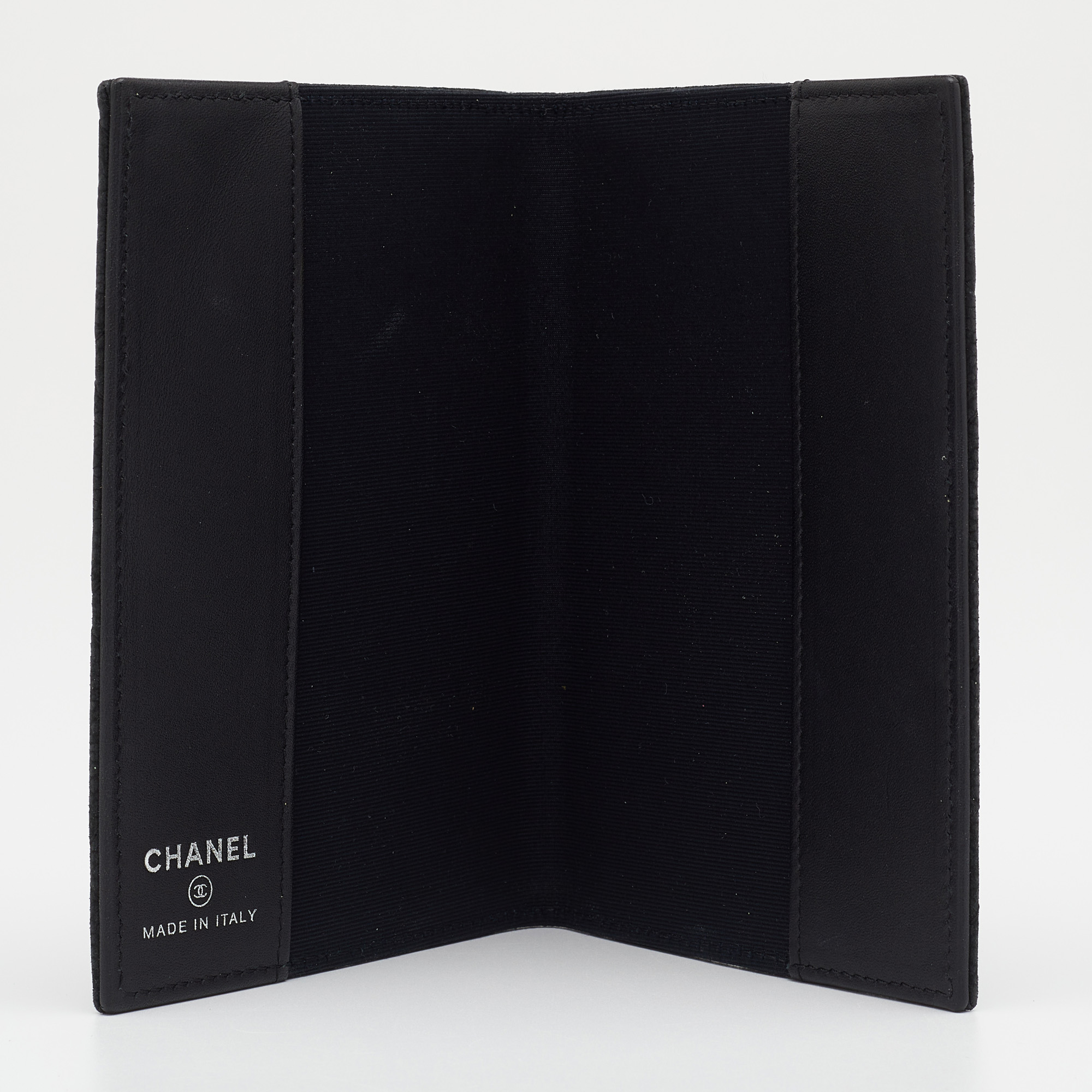 

Chanel Black Quilted Caviar Leather CC Passport Holder