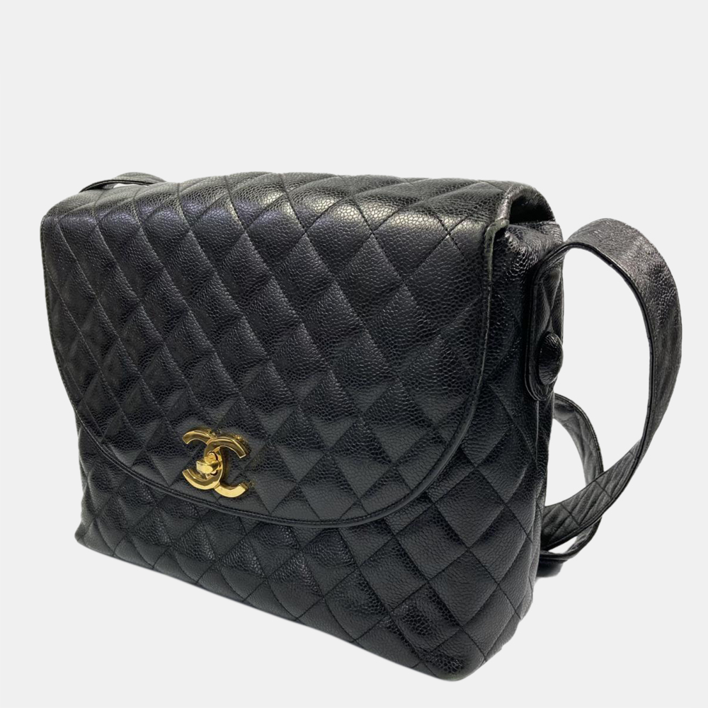 

Chanel Black Matelasse Leather Flap Bag