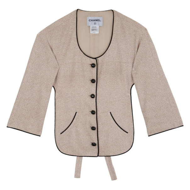 Chanel Backless Tweed Jacket M