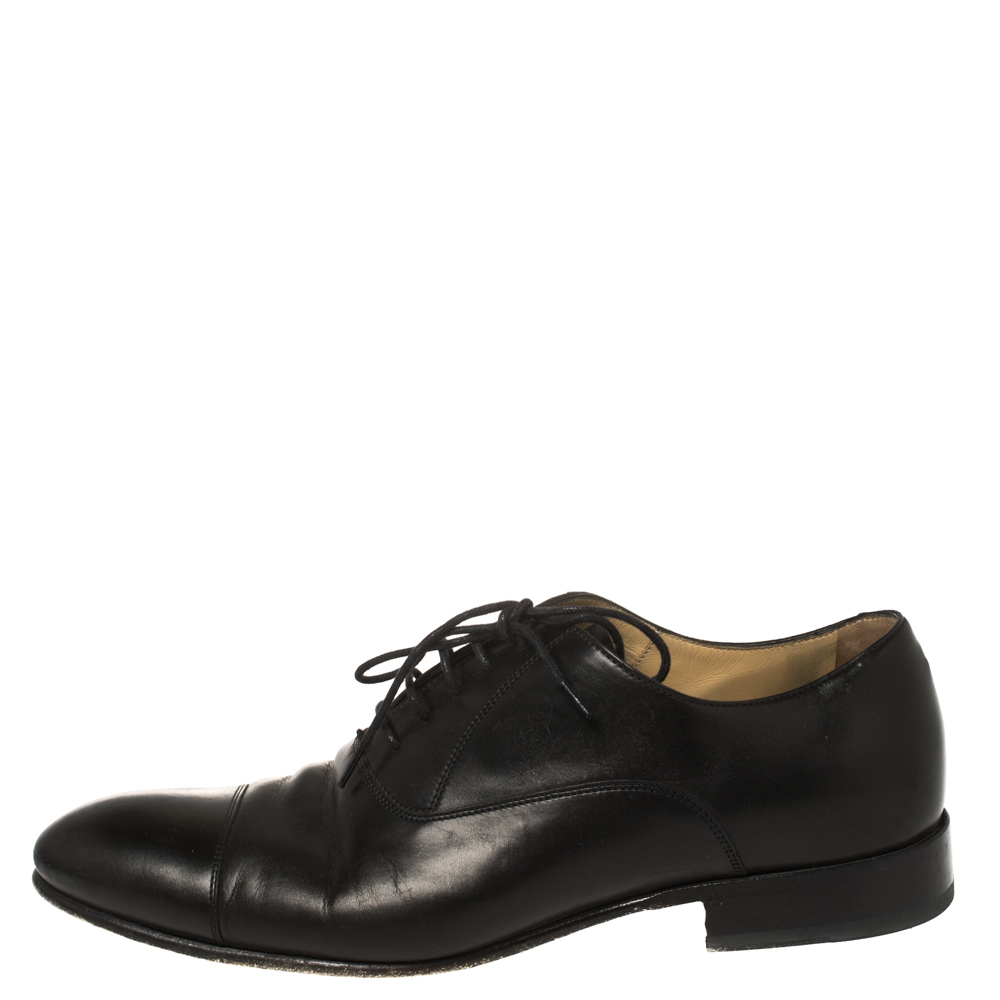 

Chanel Uniform Black Leather Lace Up Oxford Size
