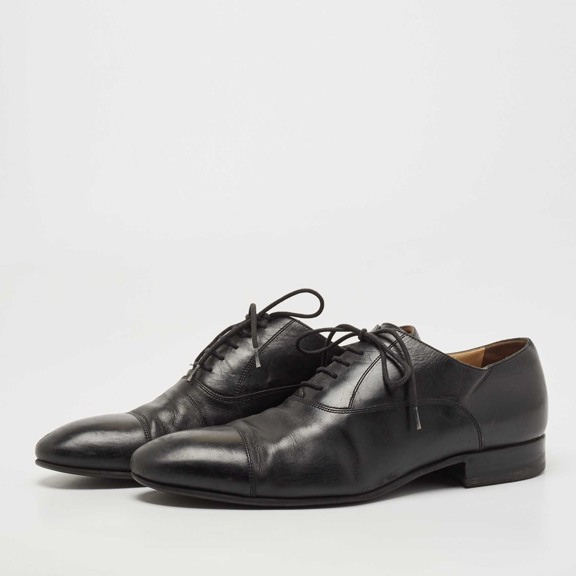 

Chanel Black Leather Lace Up Oxfords Size