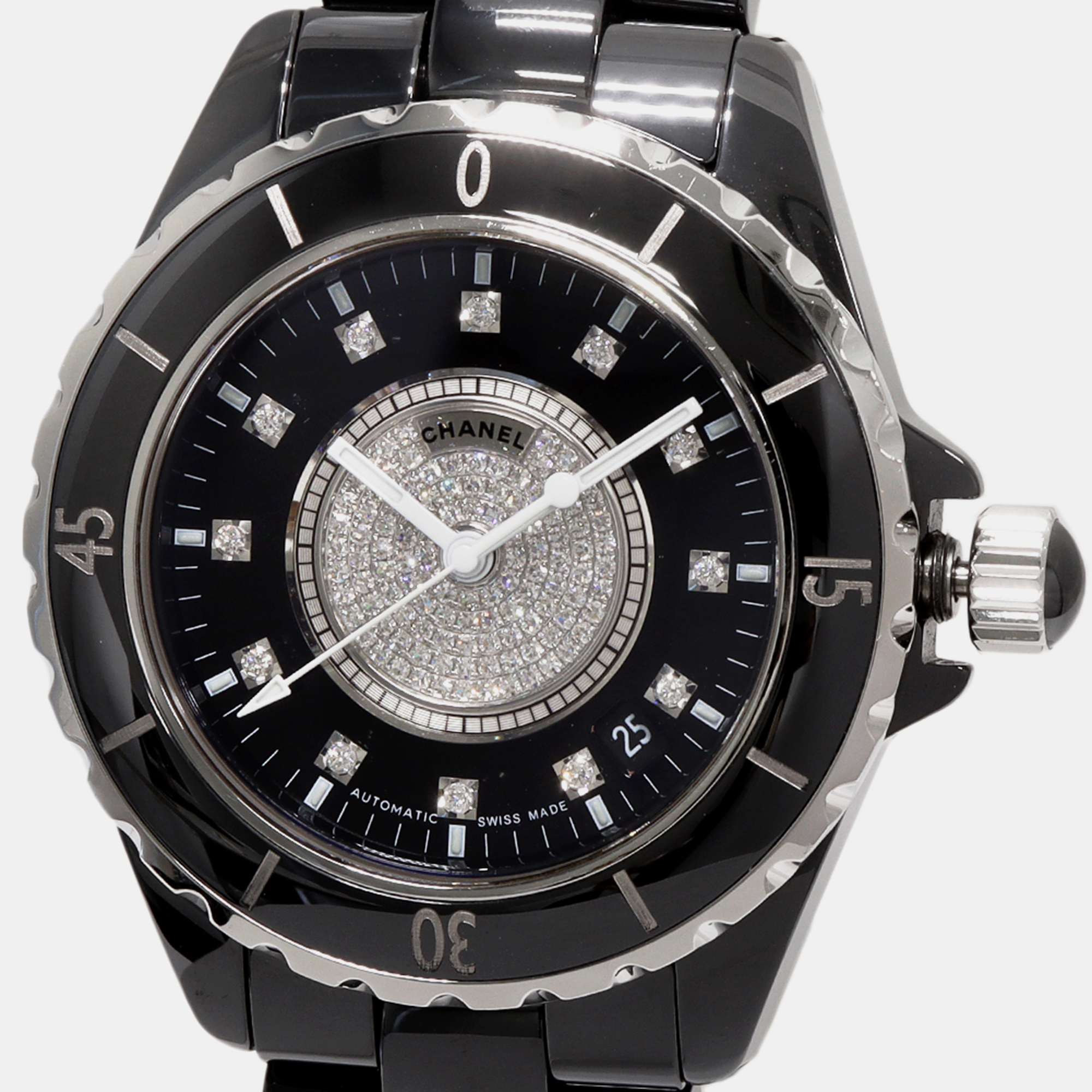 

Chanel Black Ceramic J12 H1757 Automatic Men's Wristwatch 38 mm