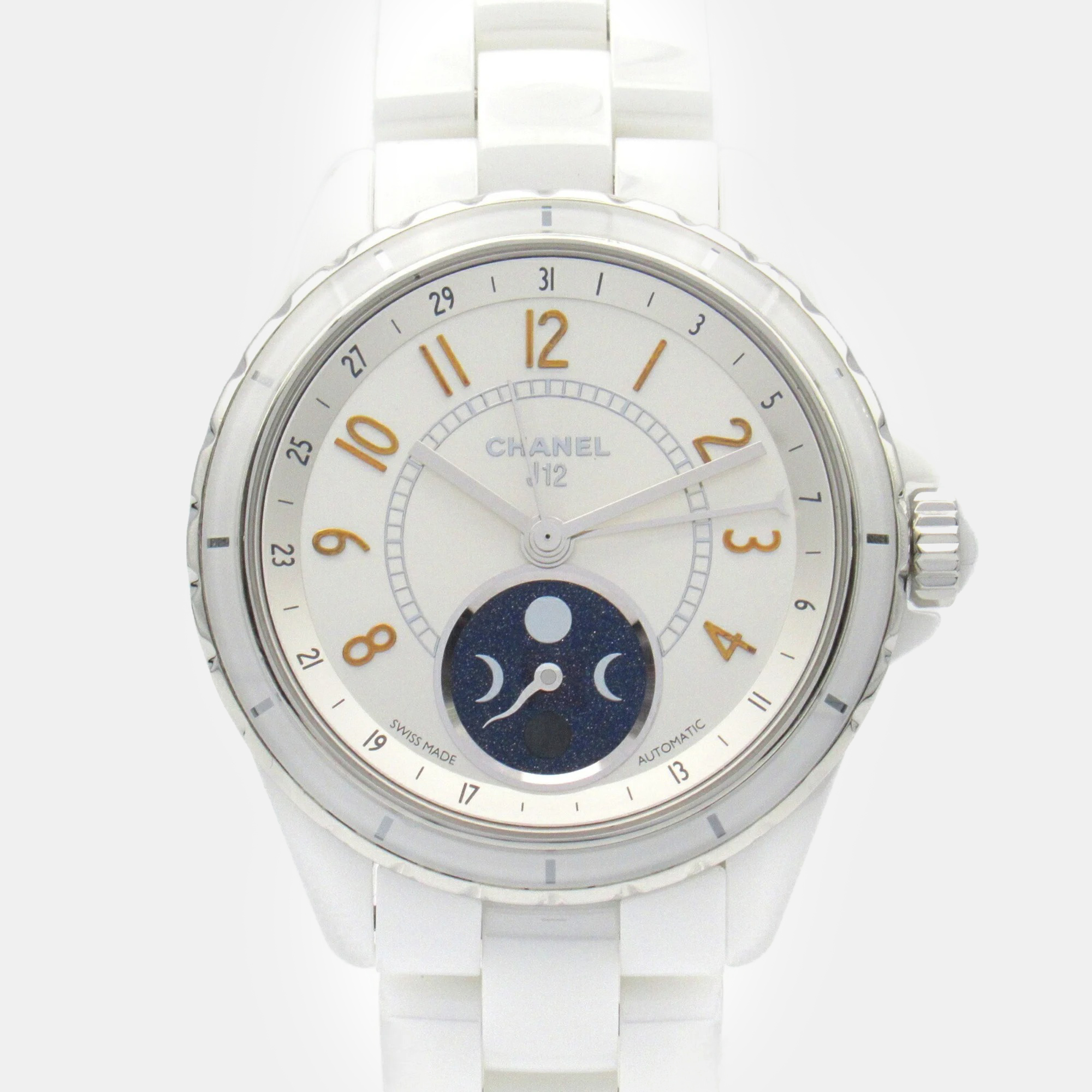 

Chanel White Ceramic J12 H3404 Automatic Men's Wristwatch 39 mm