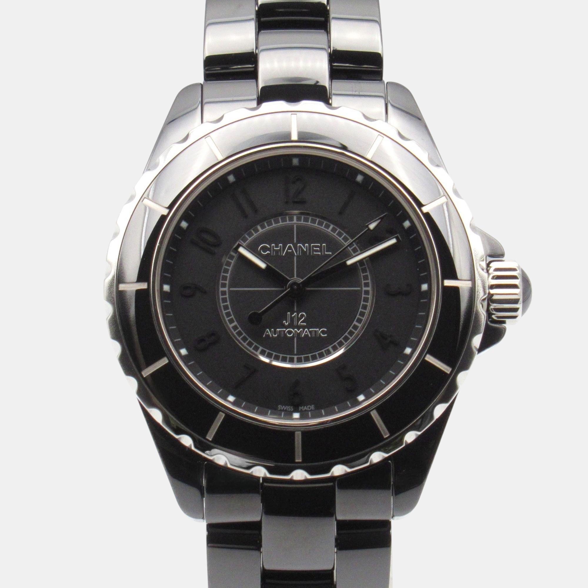 

Chanel Black Ceramic J12 H3829 Automatic Men's Wristwatch 38.5 mm