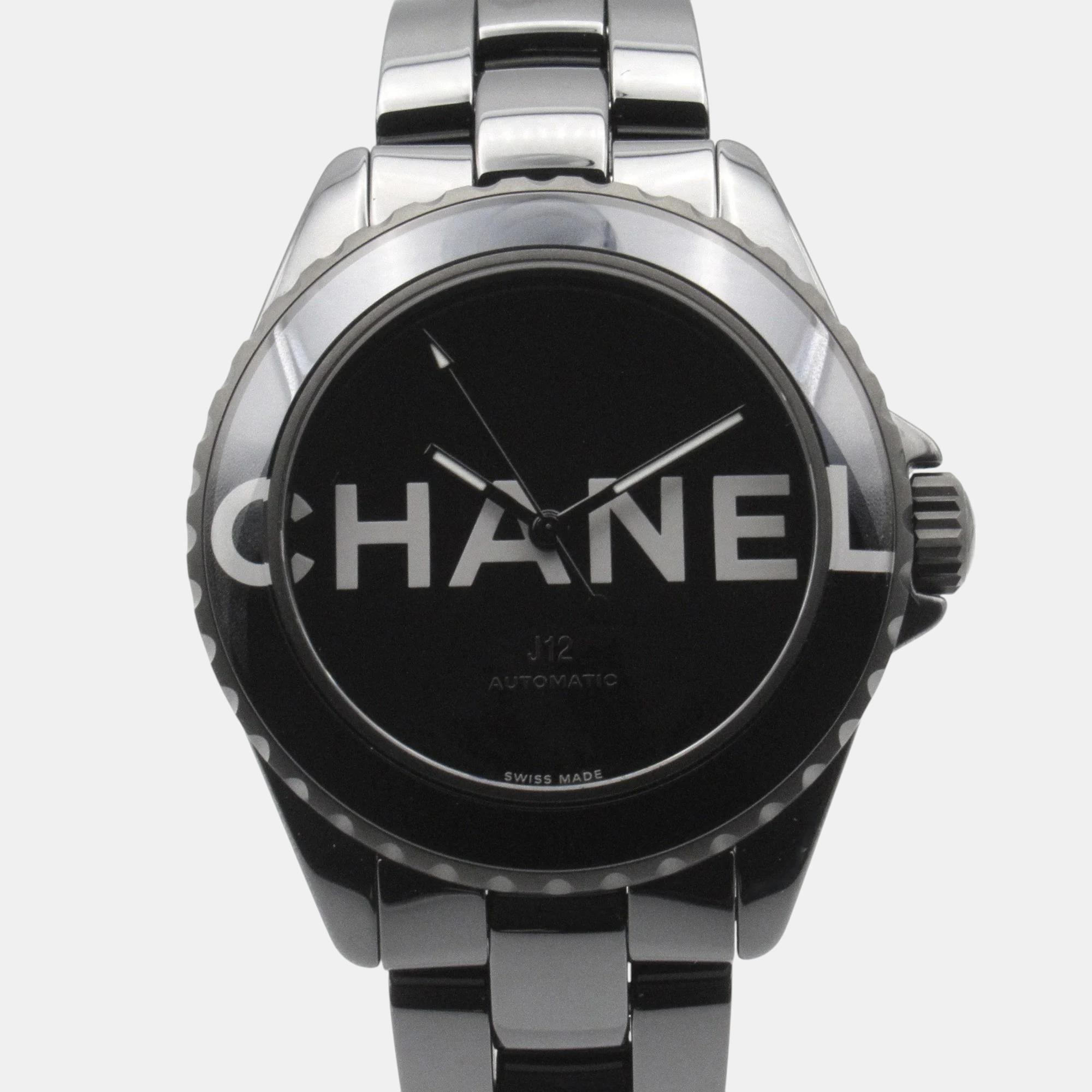 

Chanel Black Ceramic J12 H7418 Automatic Men's Wristwatch 38 mm