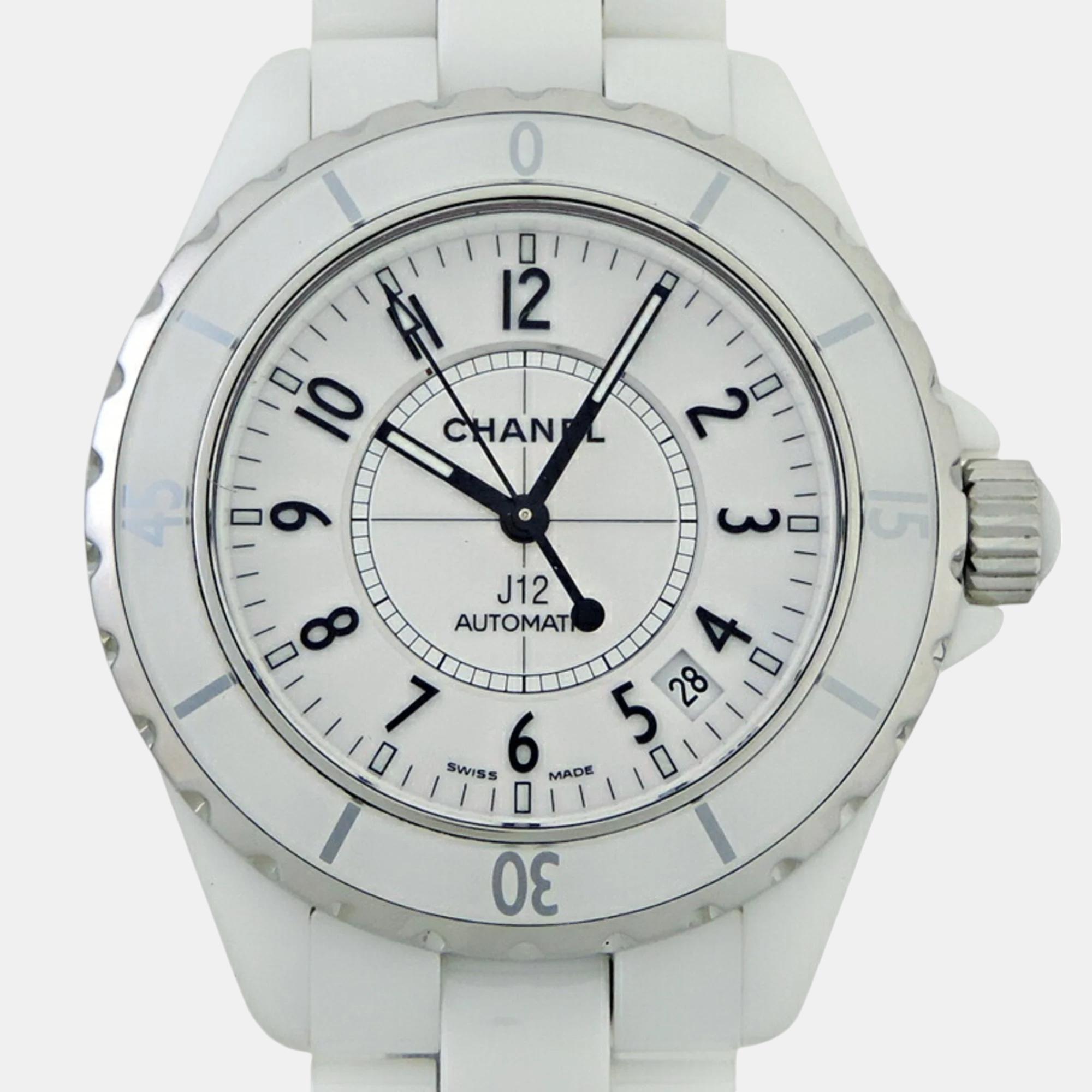 

Chanel White Ceramic J12 H0970 Automatic Men's Wristwatch 38 mm