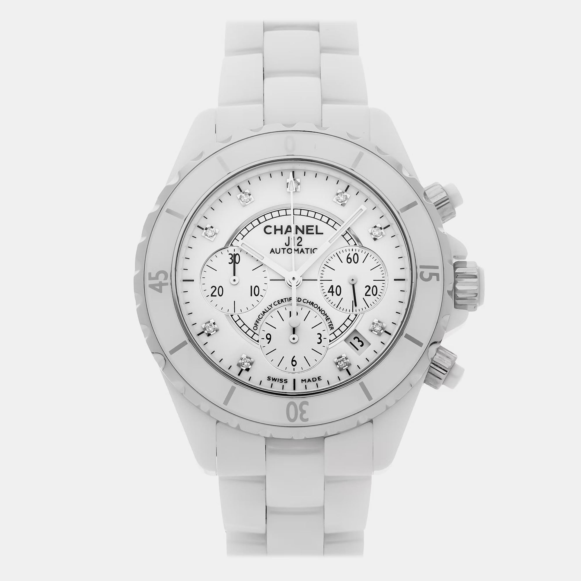 

Pre-Owned Chanel J12 Chronograph 41 mm, White